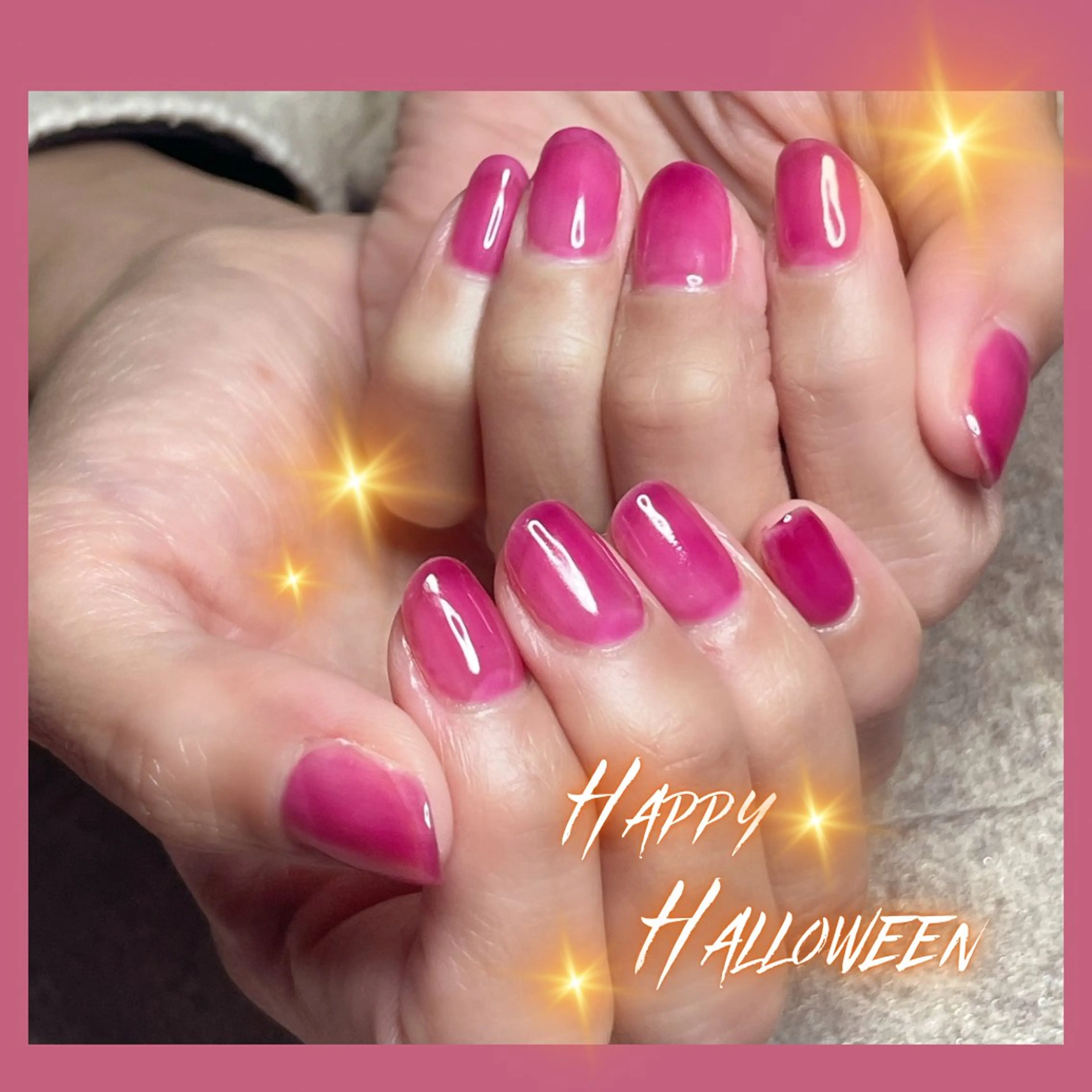 ネイル ハロウィン ピンク パープル Chong Sarangのネイルデザイン