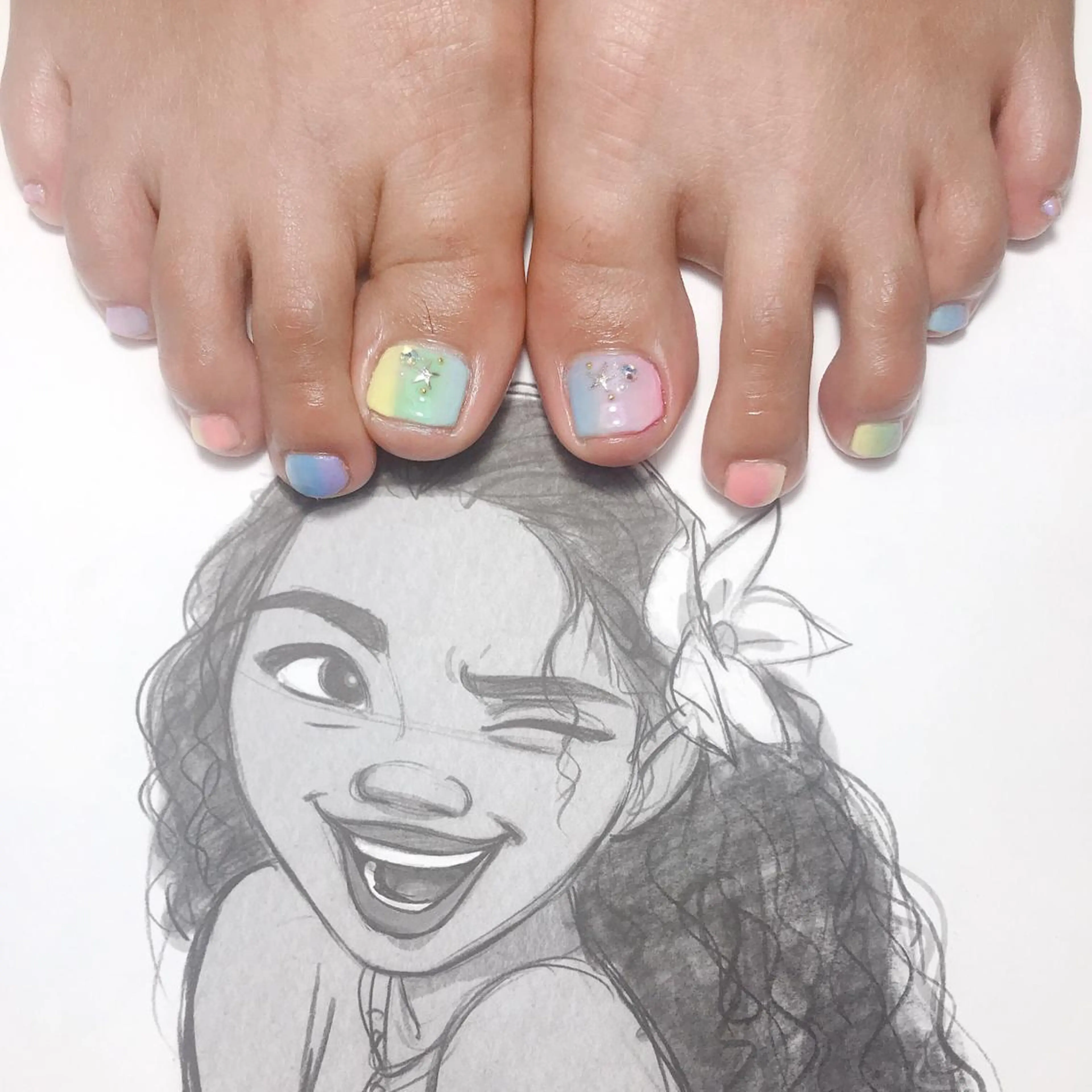 ネイル フットネイル グラデーション owlnail /持込みデザイン専門のネイルデザイン