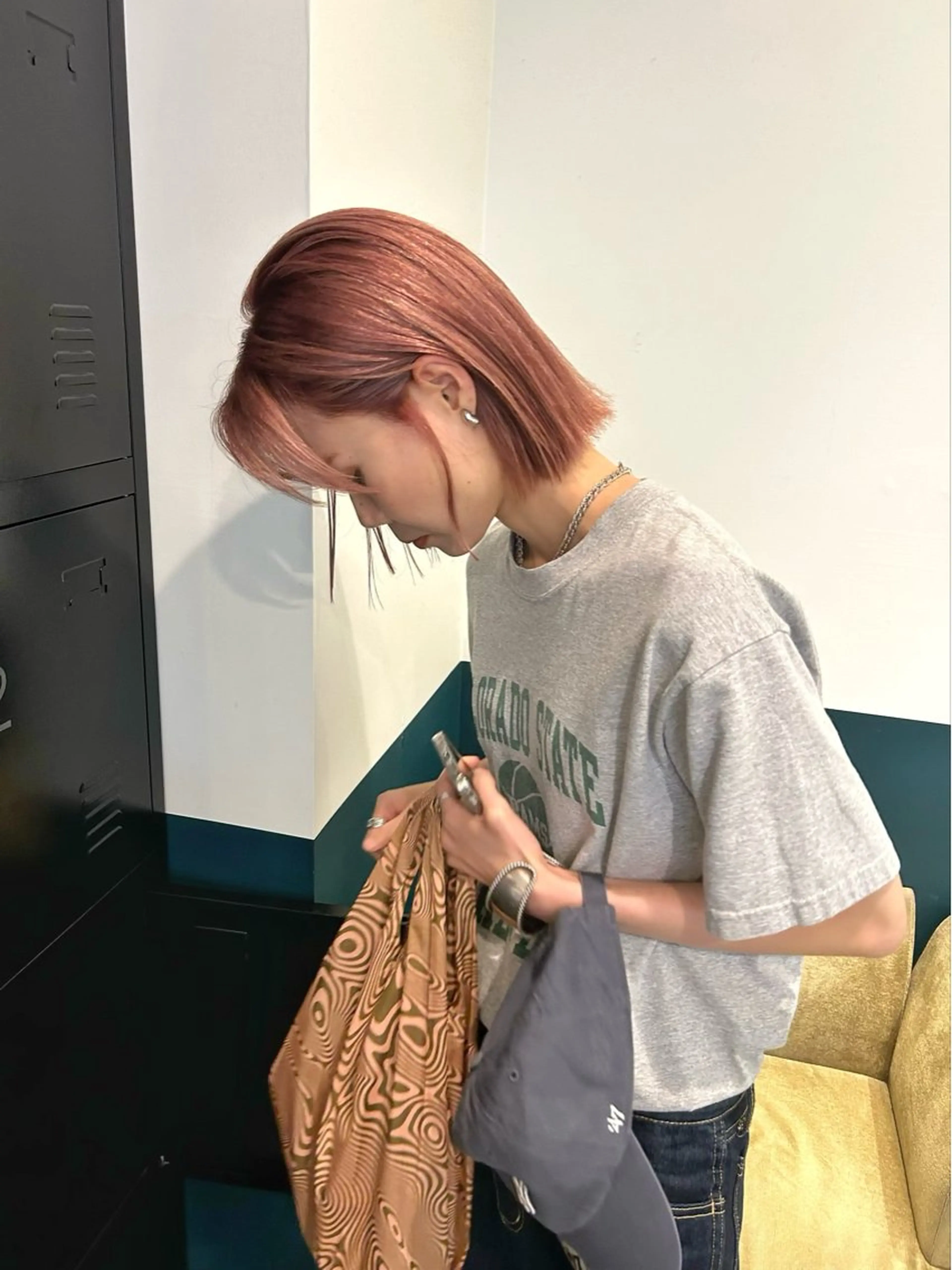 ショート カラー オレンジ ピンクカラー カット ヘアカラー カラーリスト菅野 竜矢🌈のヘアスタイル