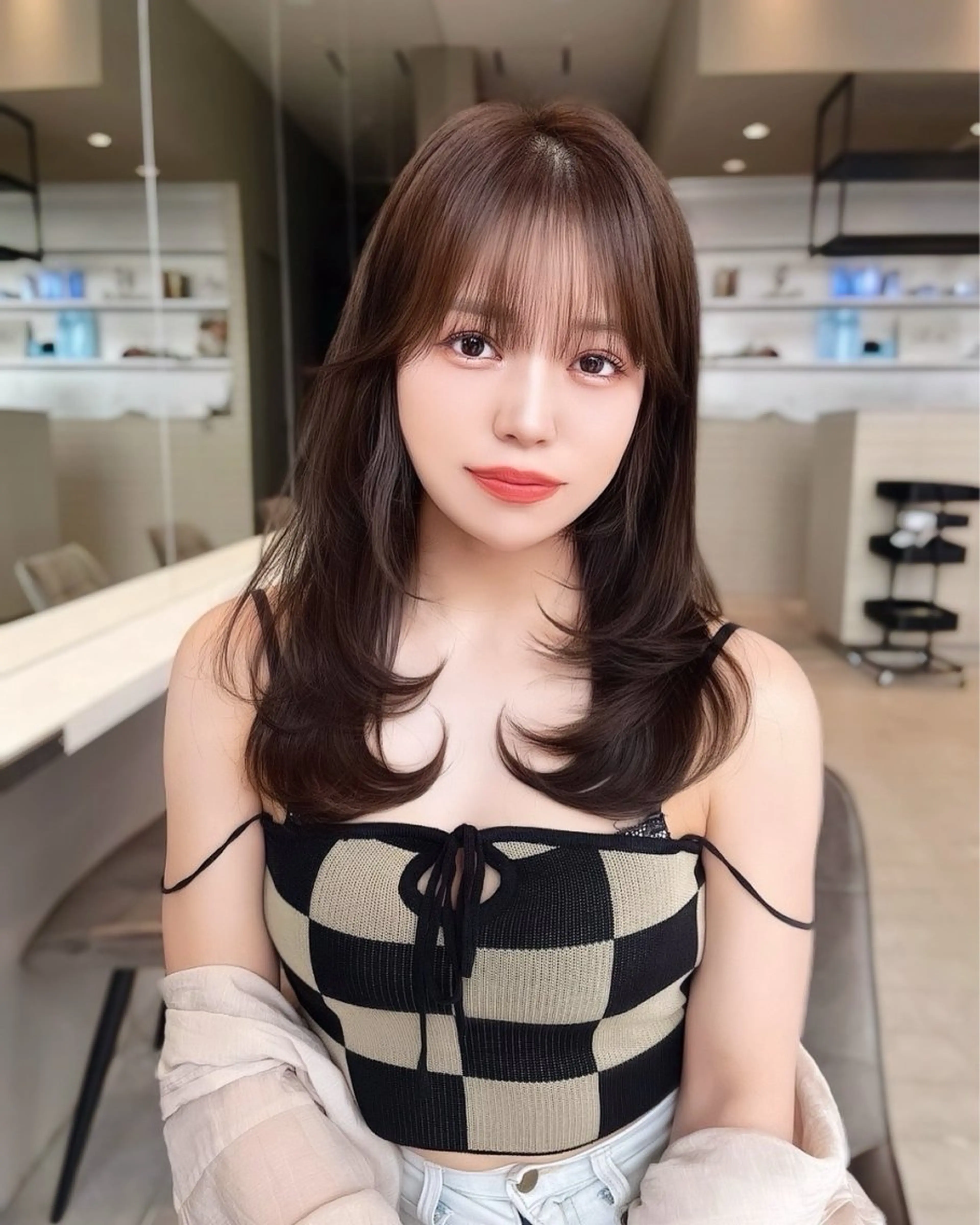 ミディアム カラー 韓国ヘア/髪質改善 TAKAHIROのヘアスタイル