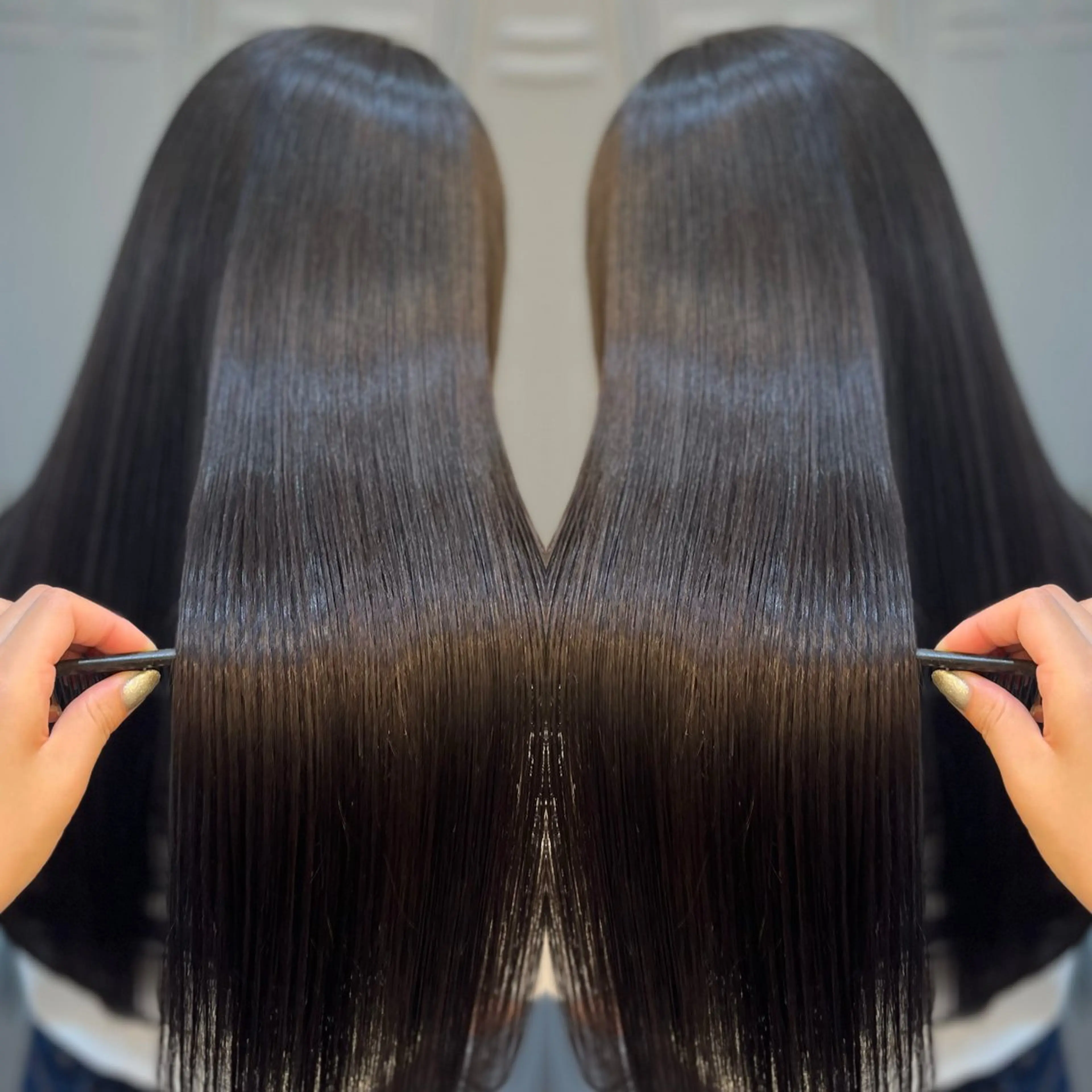 ロング パーマ ブリーチなしWカラー /レイヤー🫧ナシコのヘアスタイル