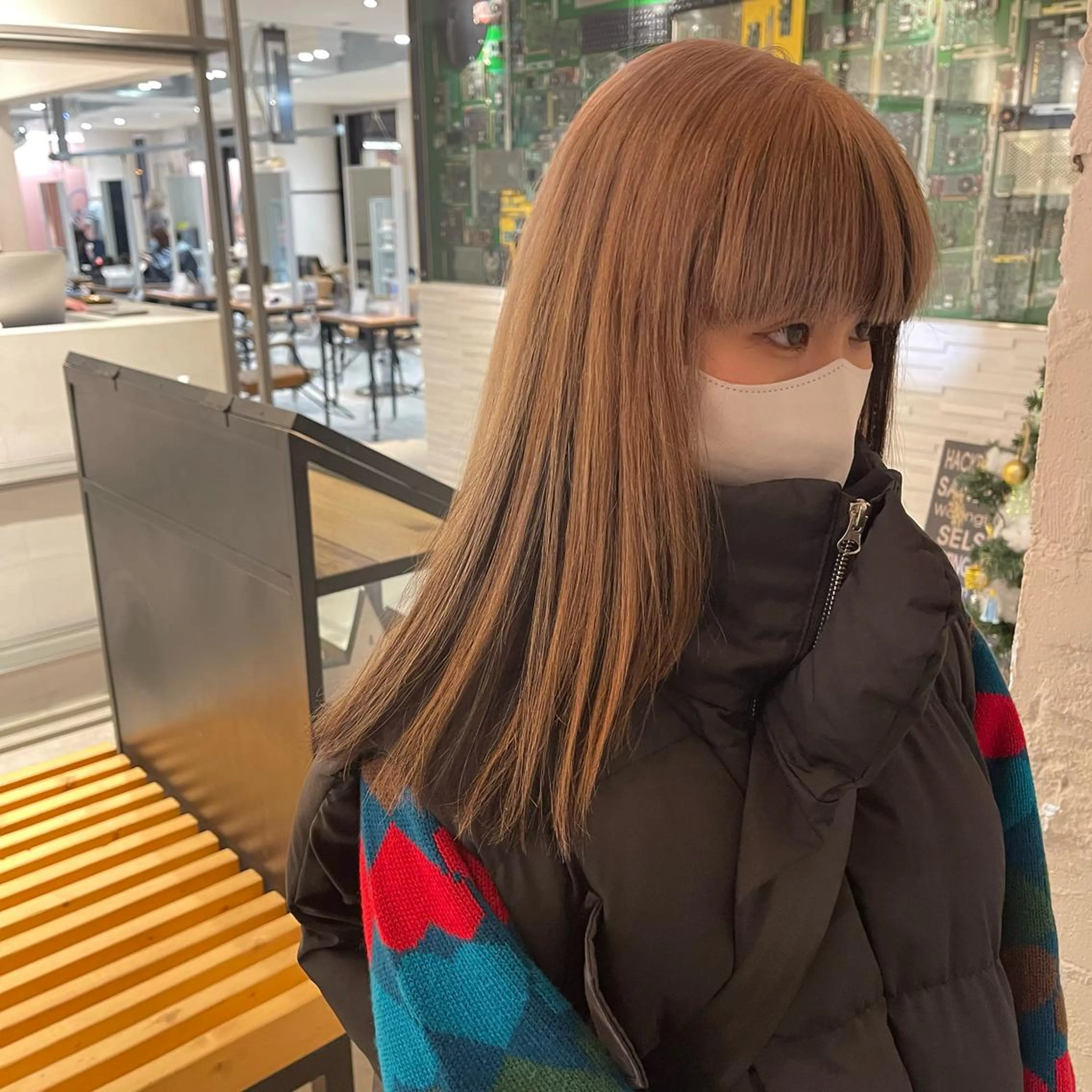 ロング カラー ヘアカラー トリートメント nameless miichiのヘアスタイル