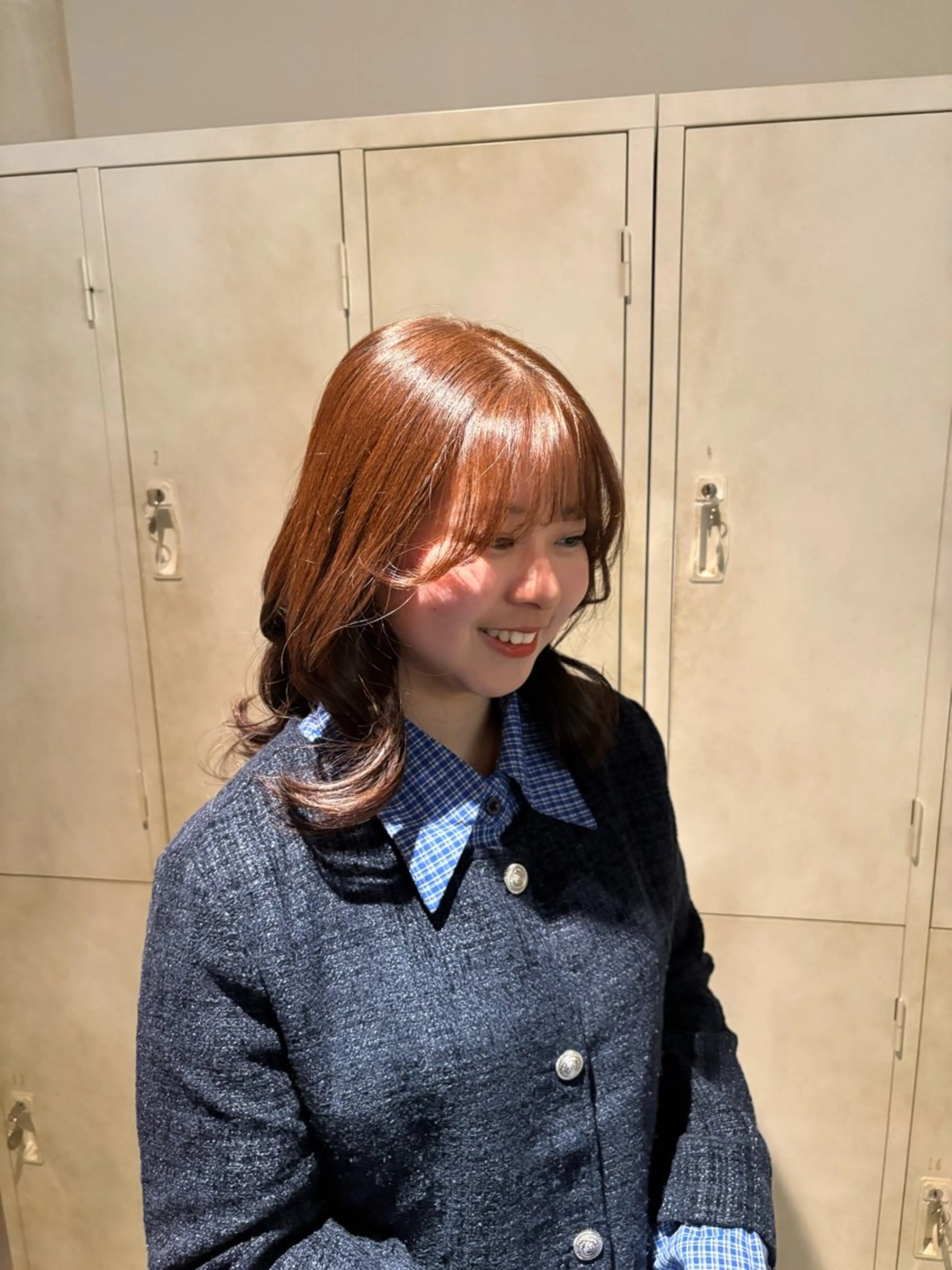 ミディアム カラー 透明感カラー/に合わ せカット/サクラ🌸のヘアスタイル