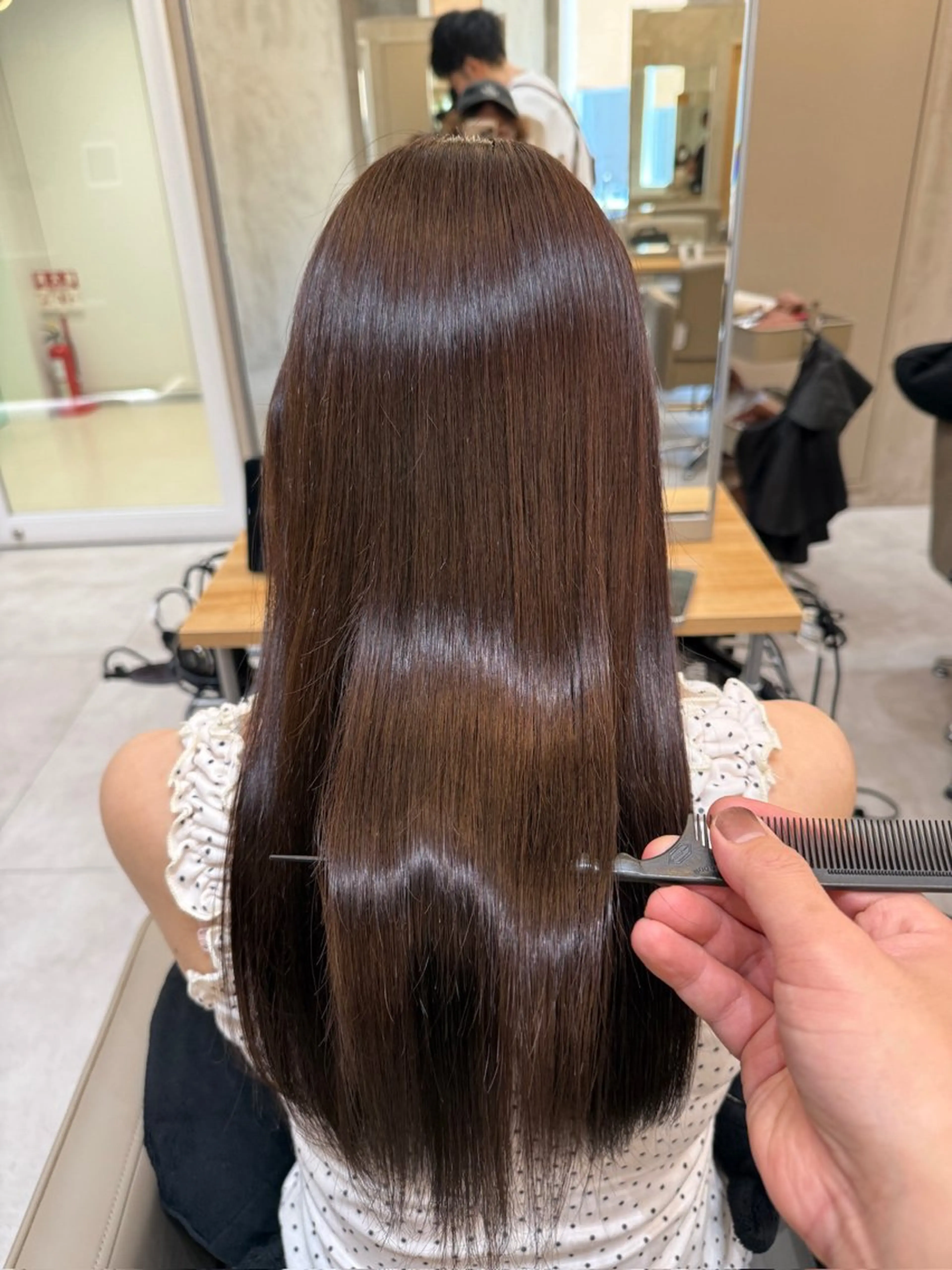 セミロング カット ヘアカラー トリートメント ✨赤味消しカラー✨ 韓国ヘア/古川恭平のヘアスタイル