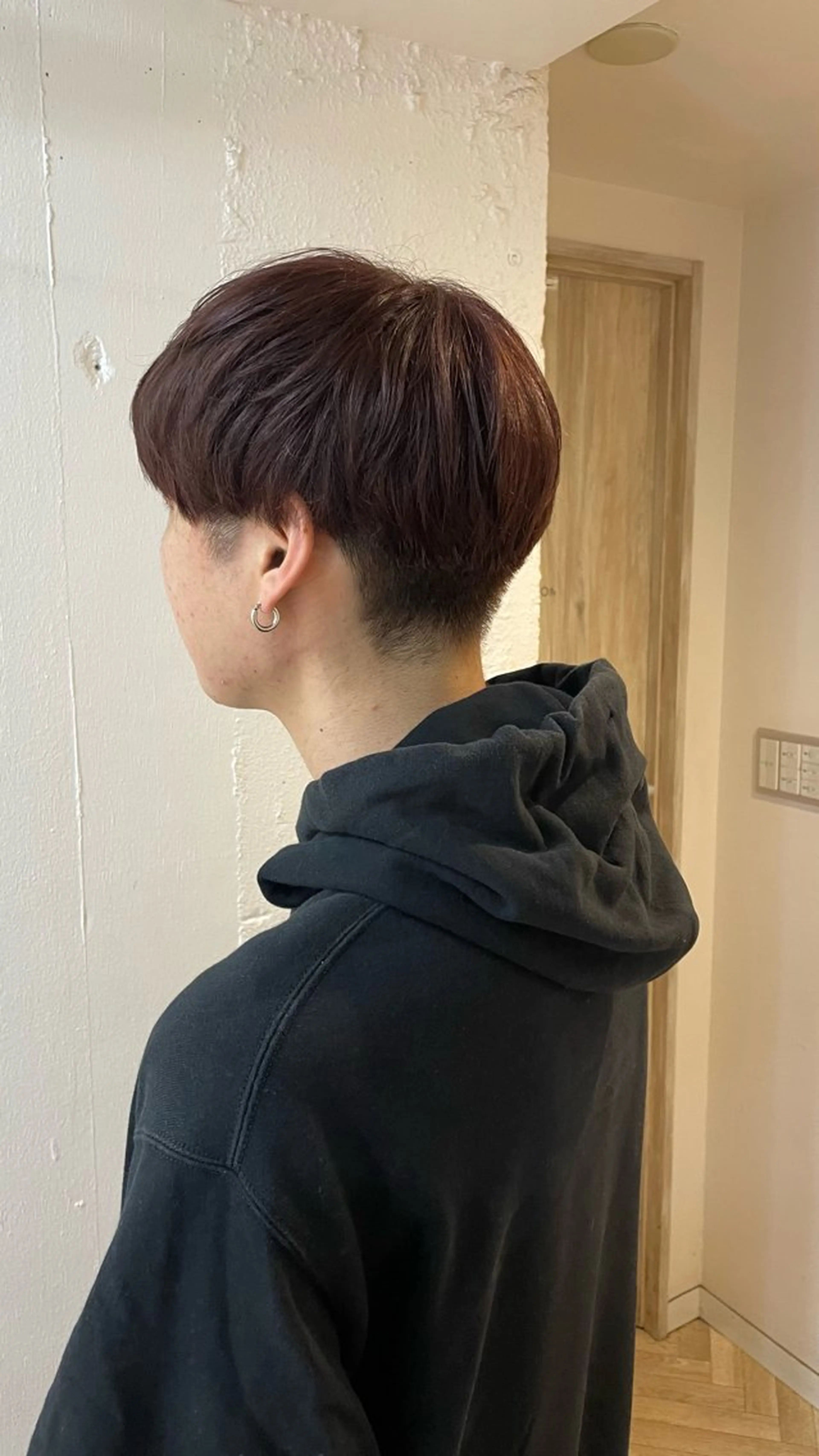 メンズ ツーブロック カット 艶カラー/ ストレート/くるみのヘアスタイル