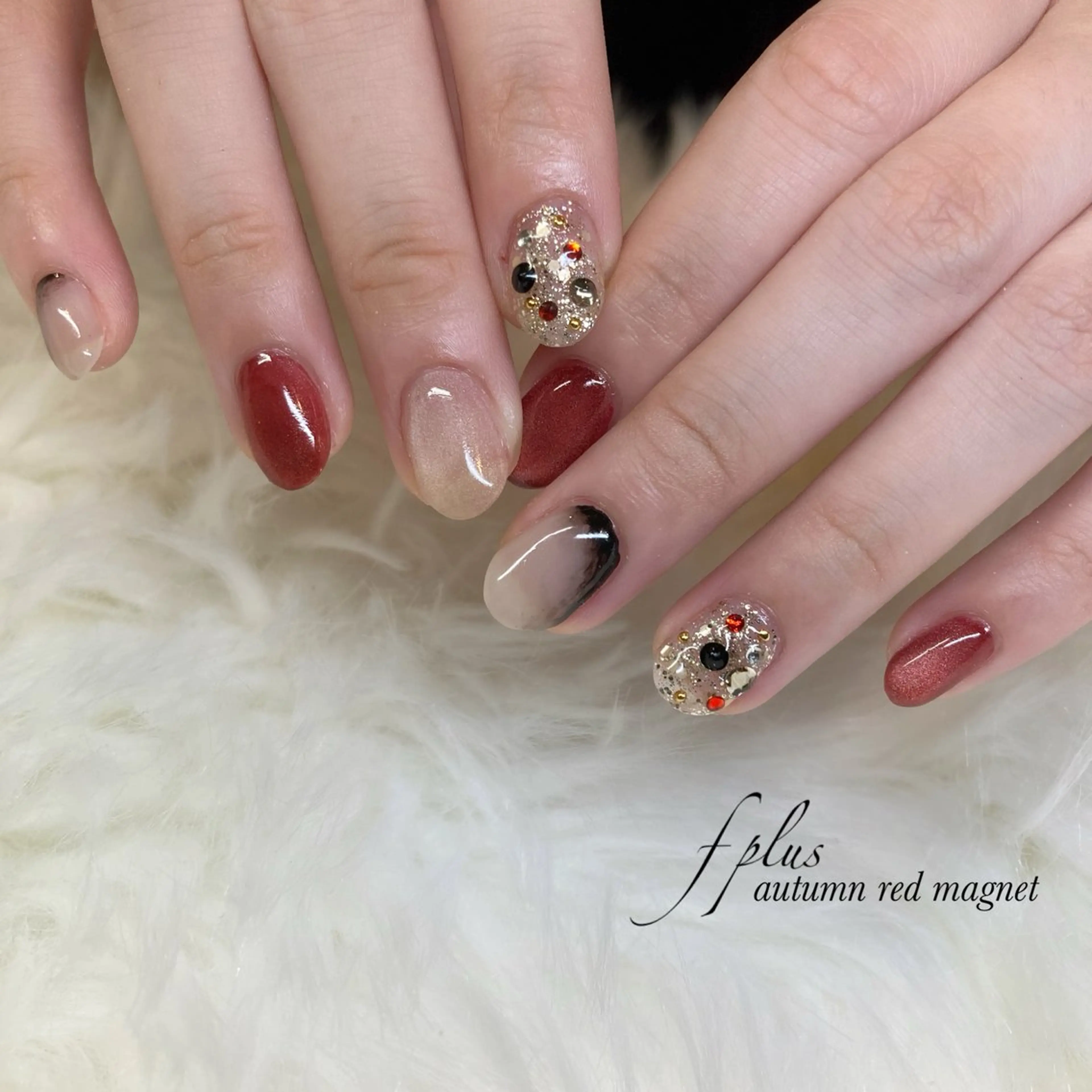 ネイル ボルドー 自爪を傷めない 🌷かなこ🌷のネイルデザイン