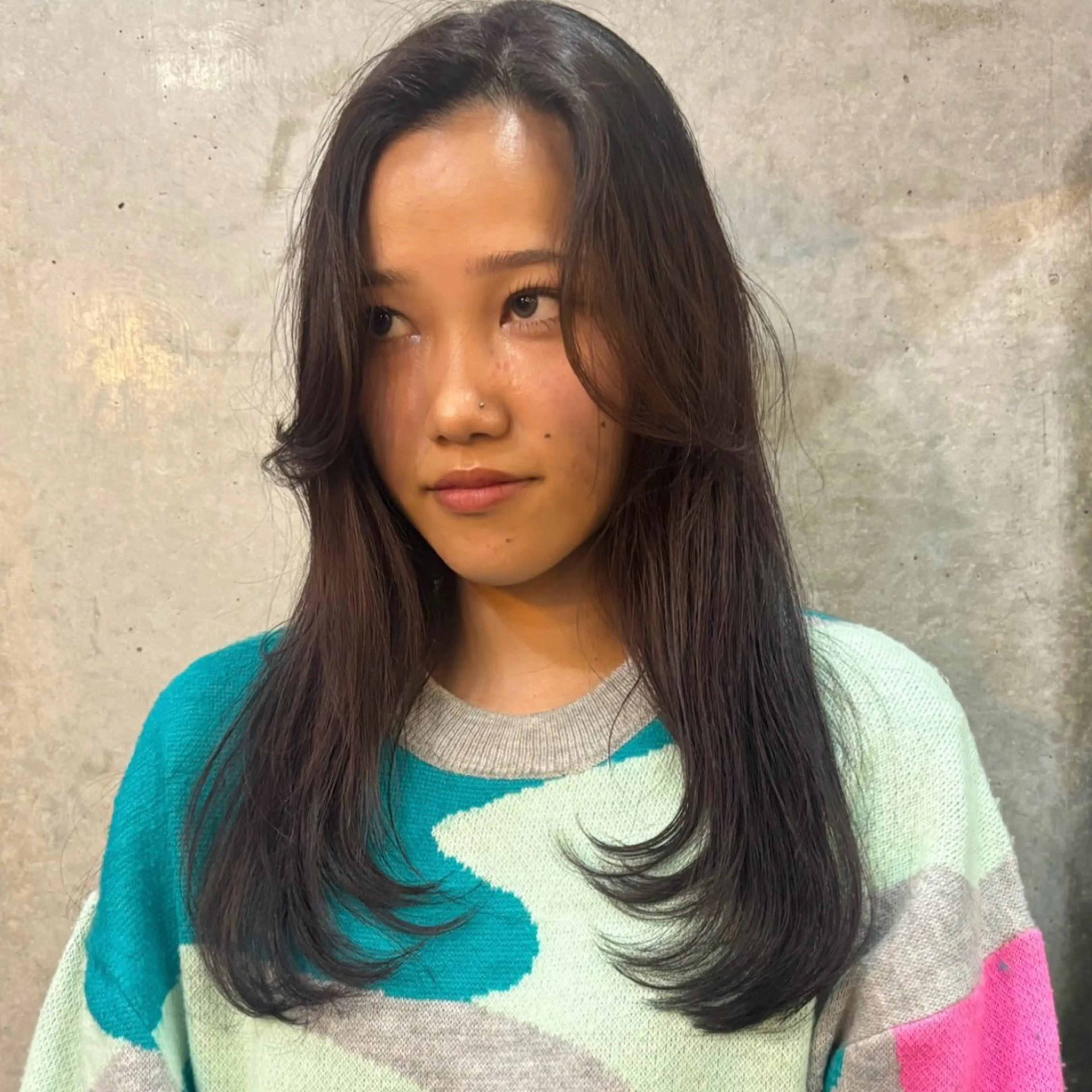 セミロング カラー カット ヘアカラー トリートメント 南堀江🌿パーマ Tetsu【テツ】のヘアスタイル