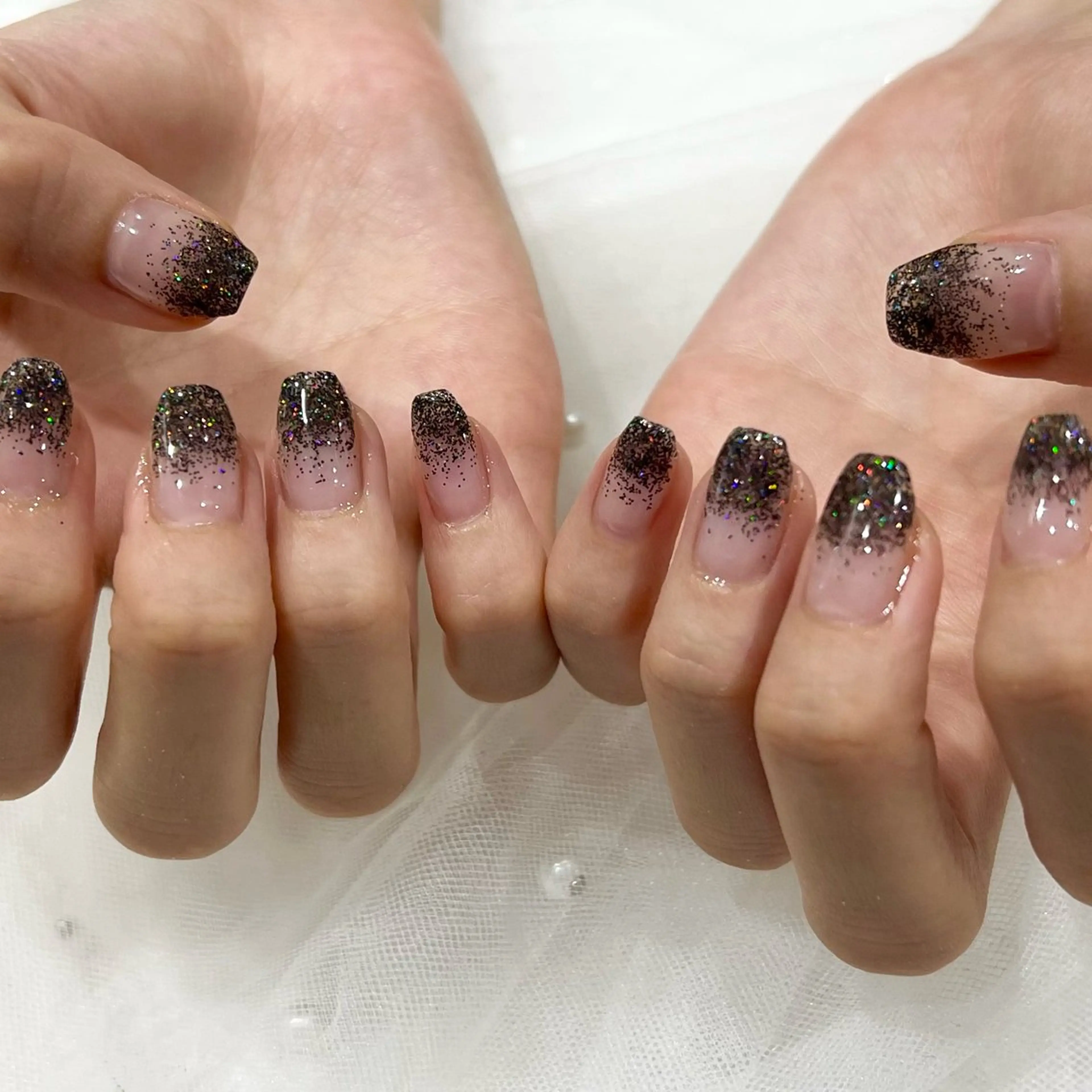 ネイル グラデーション ラメ(グリッター) ラメグラデーション 🧡Shine船橋 鳴海🧡のネイルデザイン