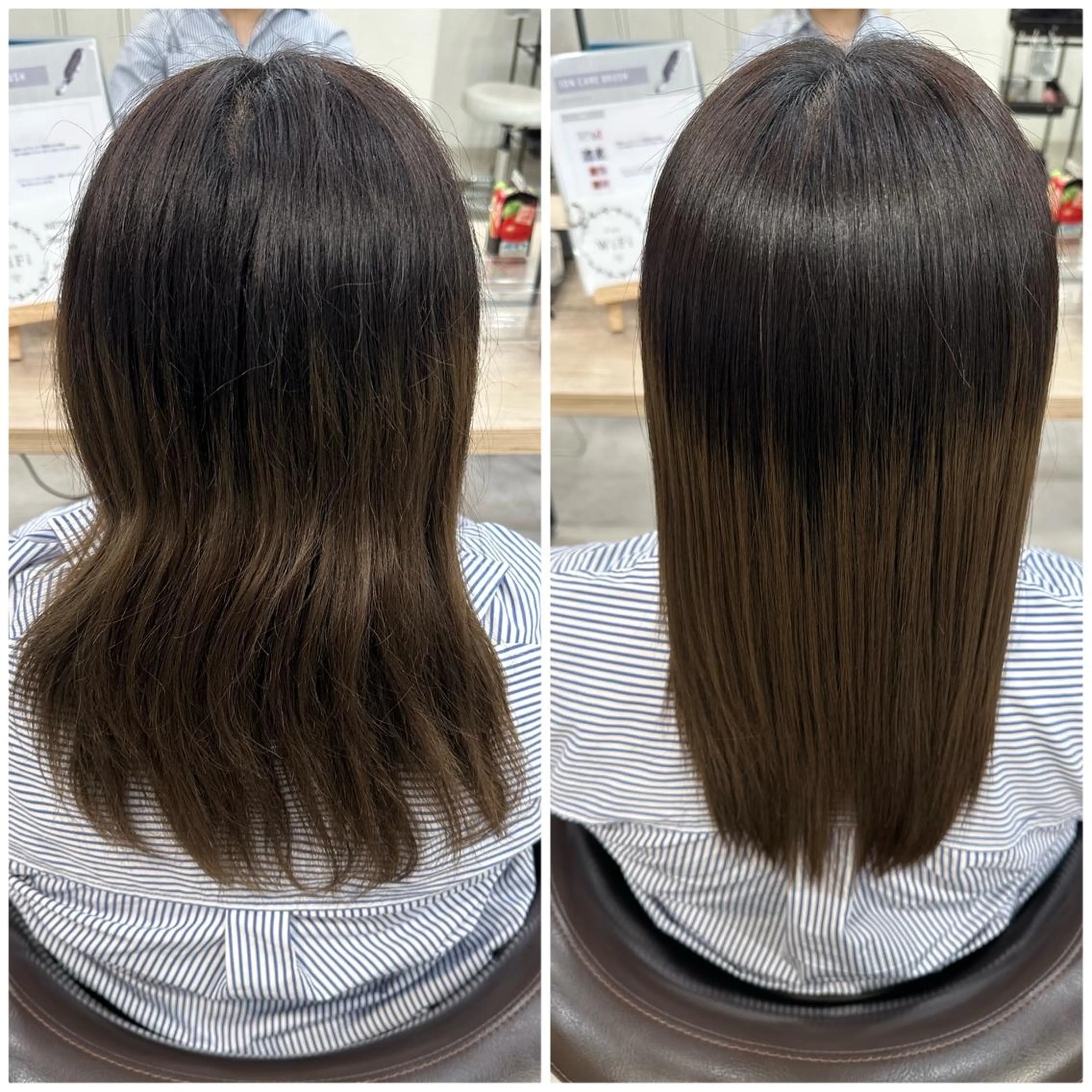 セミロング カット トリートメント ピンク・ラベンダー 艶カラー🍁かえでのヘアスタイル