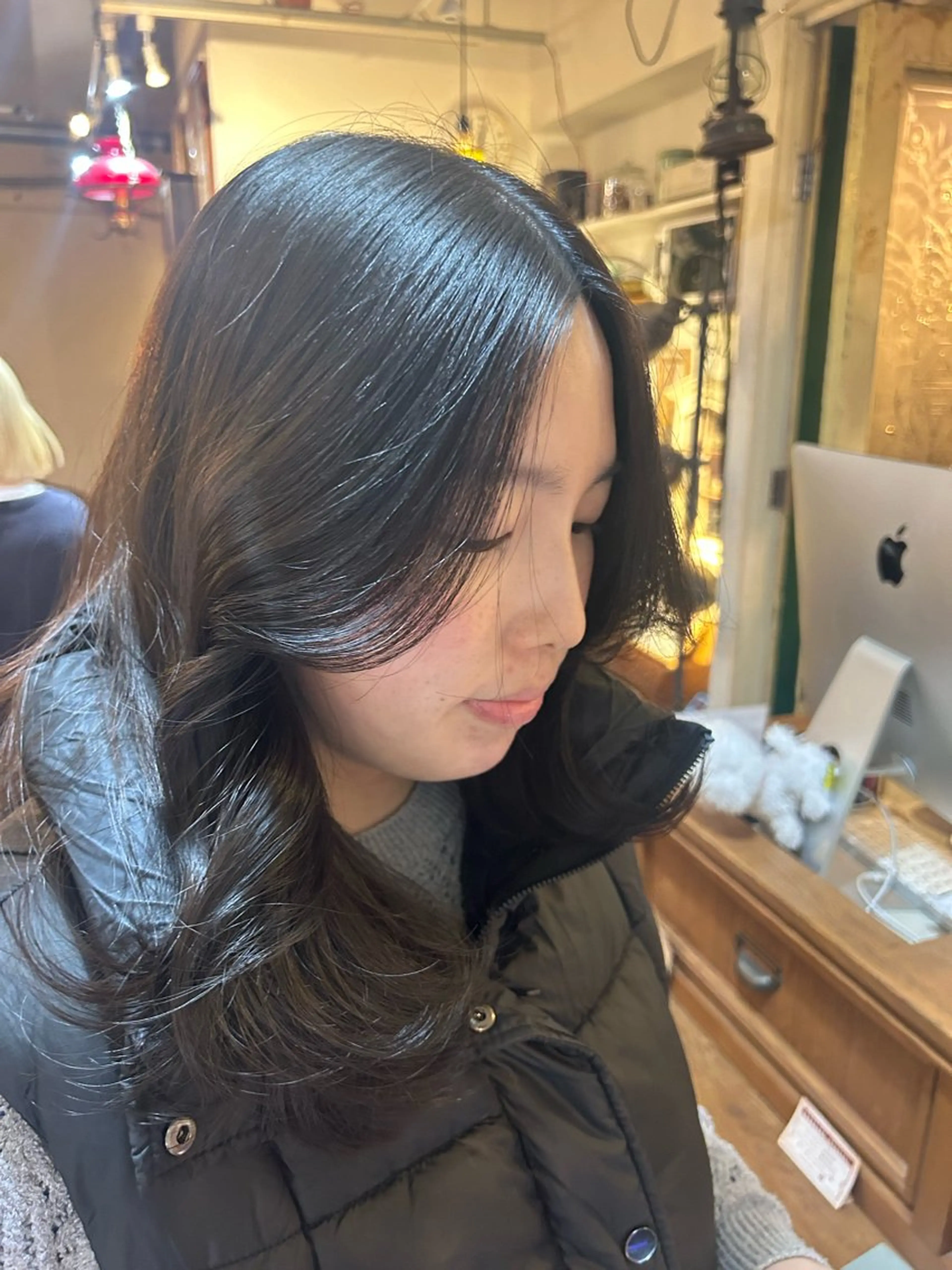 ロング カラー カット ヘアカラー トリートメント ヘッドスパ 清水千優/パーマ/透 明感カラー/メンズのヘアスタイル