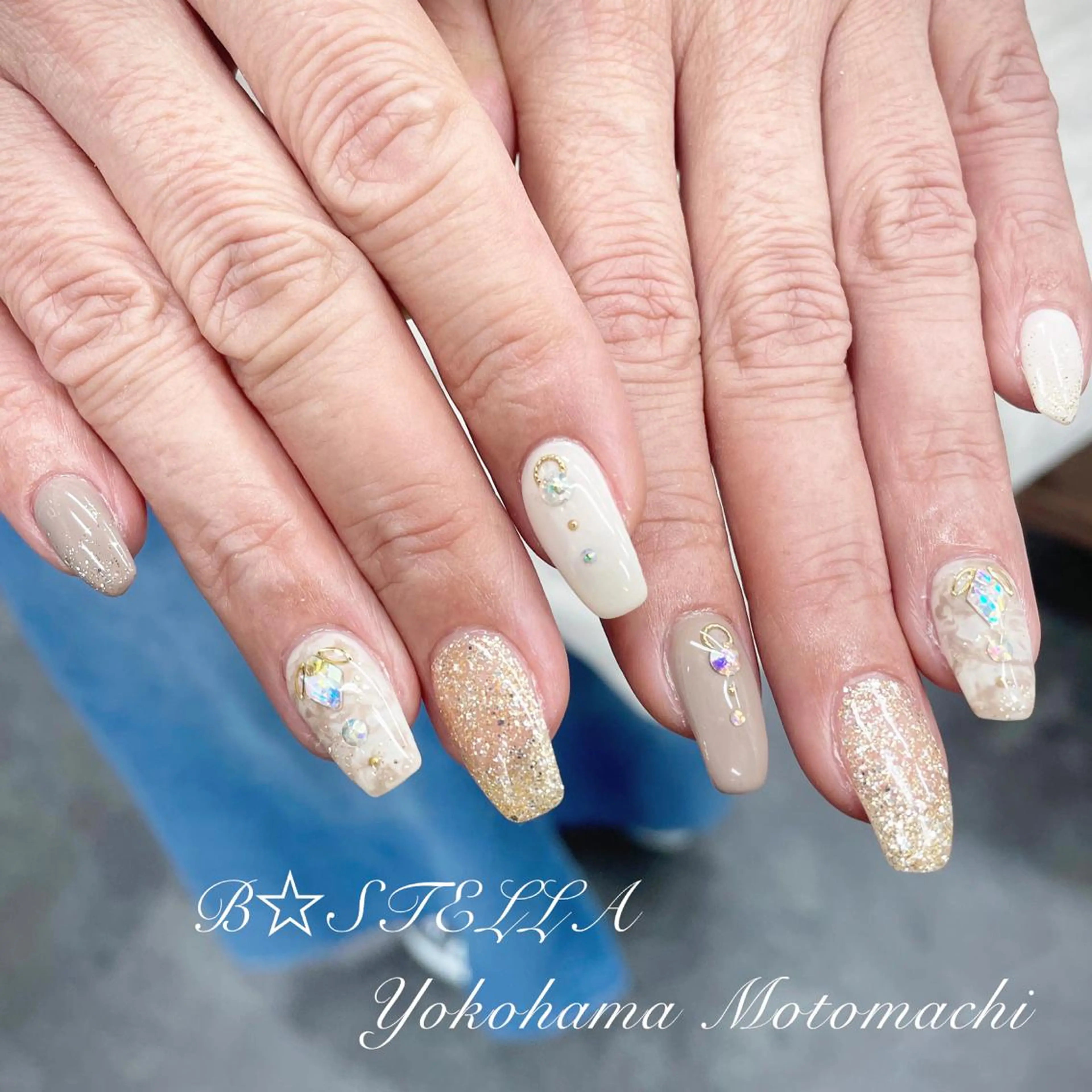 ネイル アートネイル 長さ出し フットネイル フレンチネイル ジェルネイル ハンドネイル B☆STELLA SATOのネイルデザイン