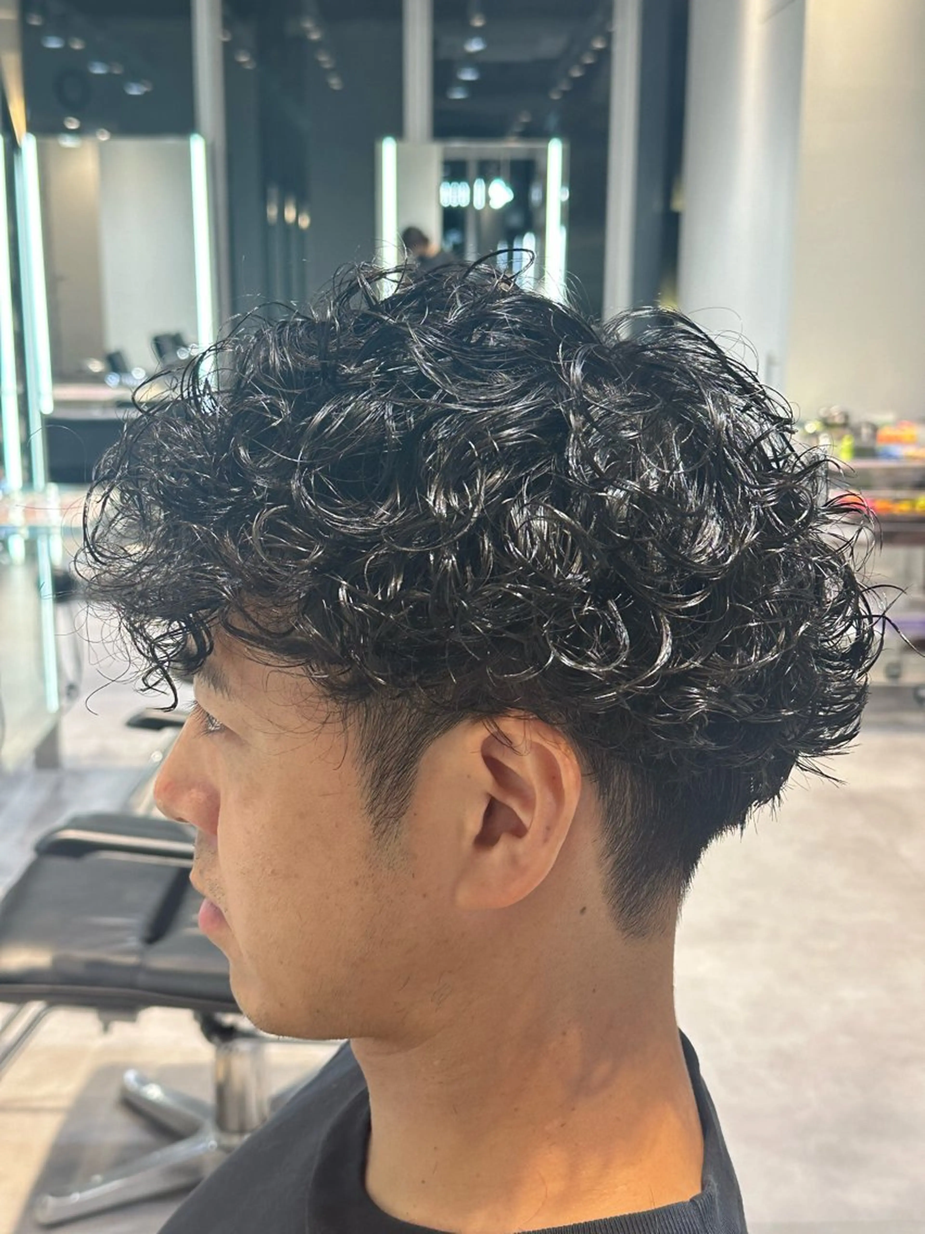 ショート パーマ メンズ スペインカール 似合わせパーマ🔥 河浪  大智のヘアスタイル