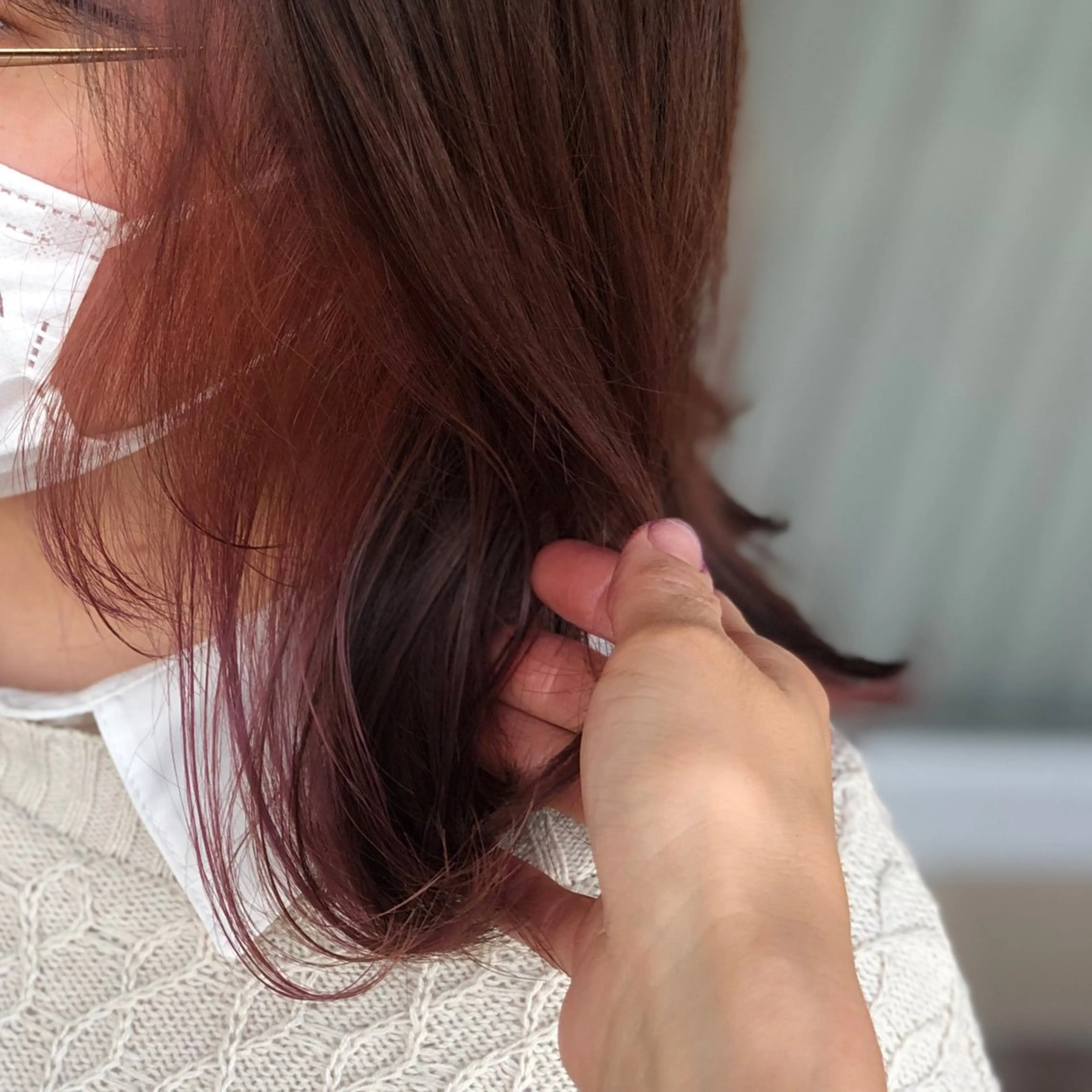 ミディアム カラー 堀越 エリのヘアスタイル