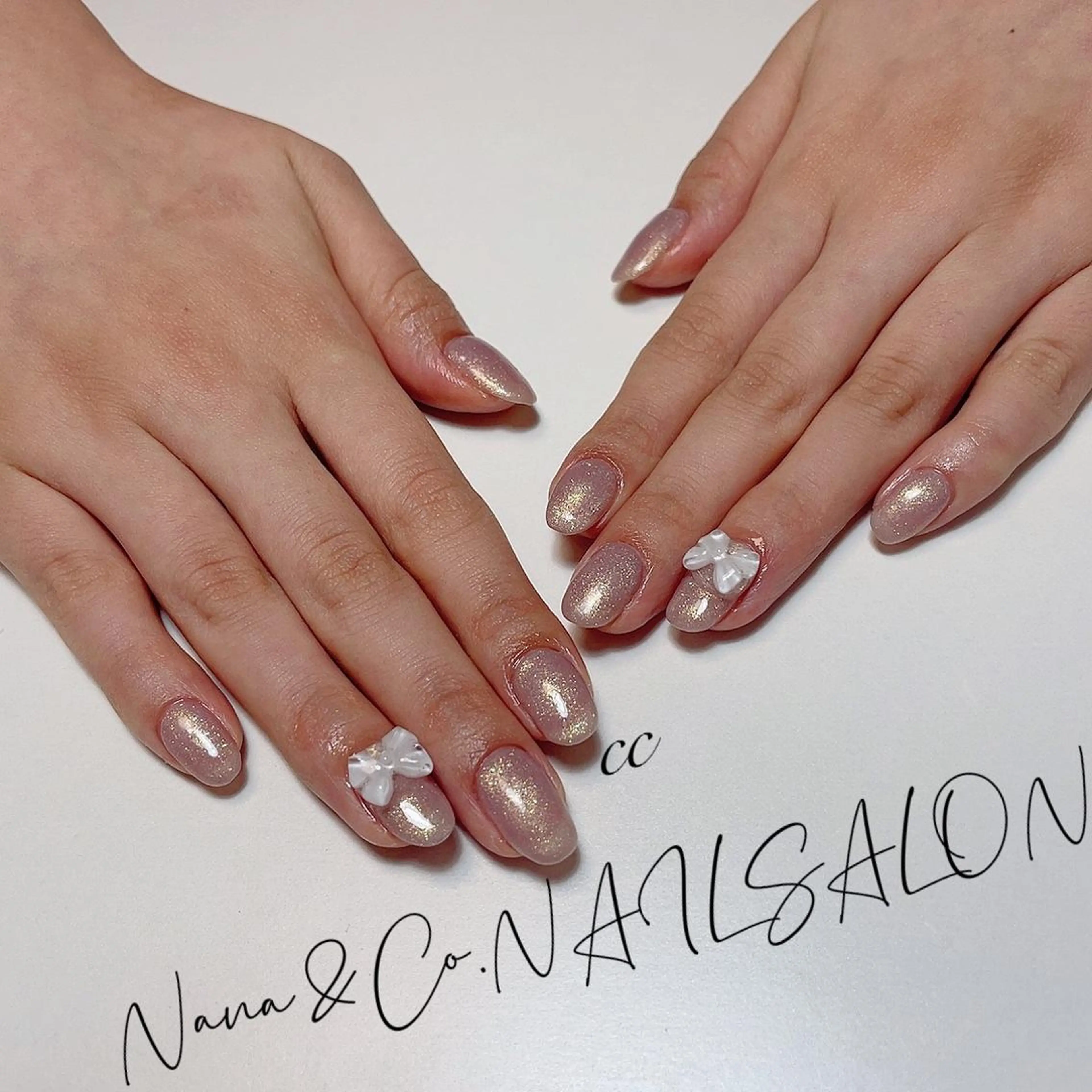 カラー ネイル リボン C C🌼のネイルデザイン