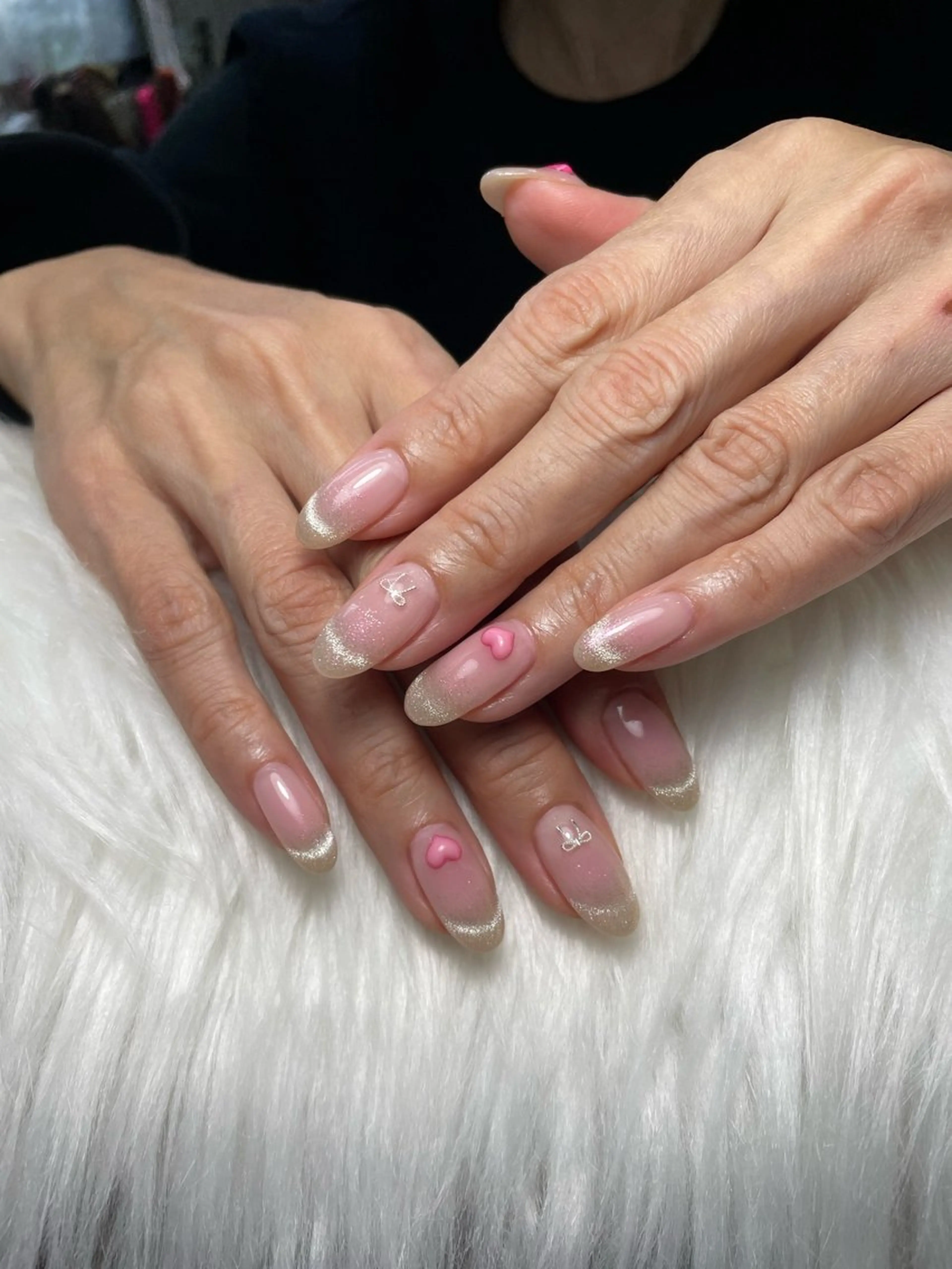 ネイル チークネイル フレンチネイル ワンホンネイル 美容室るーじゅ所属・美容室 るーじゅ/しいの木台のマツエク・マツパデザイン