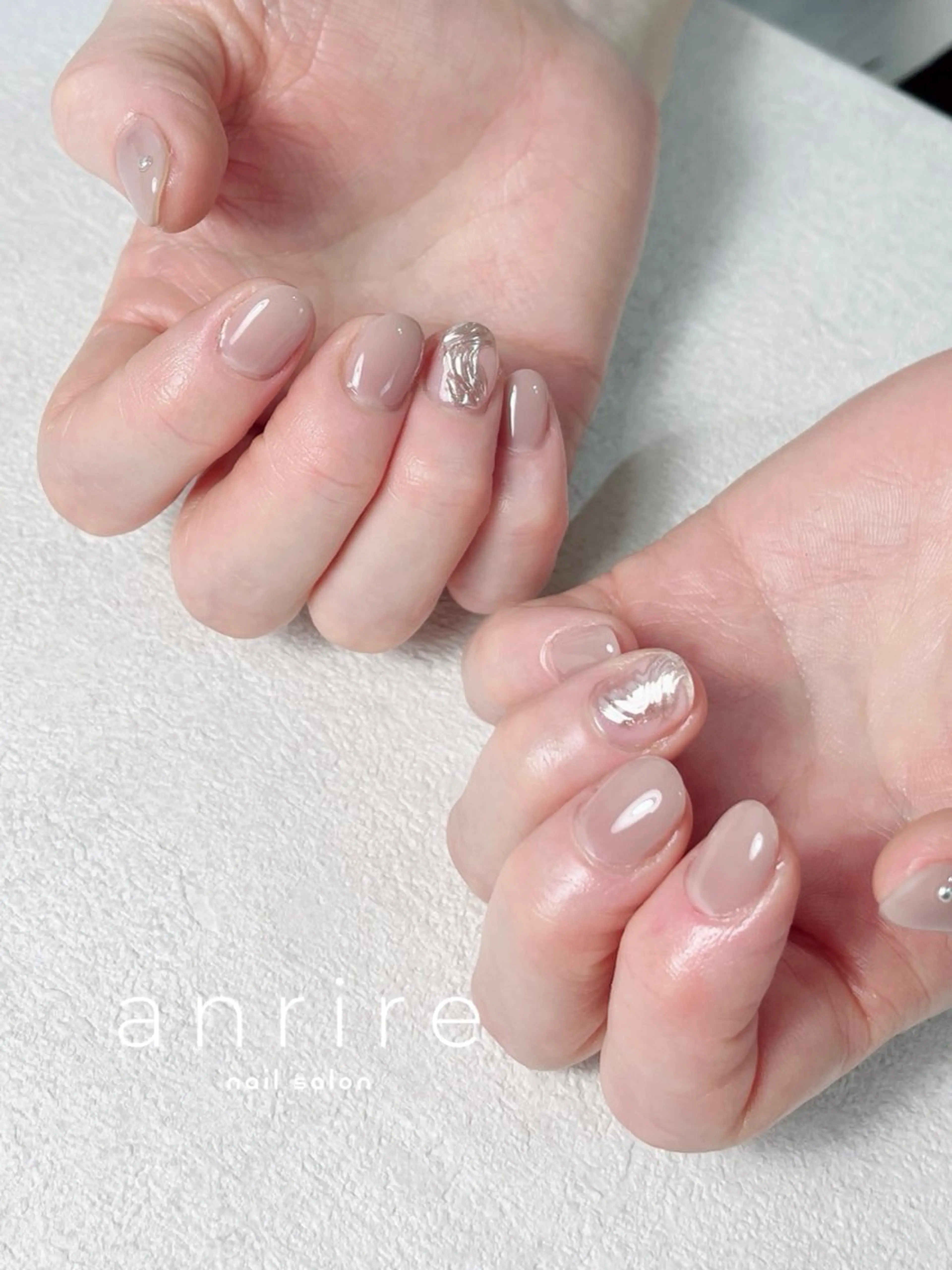 ネイル ジェルネイル ミラーネイル ニュアンスネイル パラジェル ショートネイル ハンドネイル nail salon anrire〜アンリール〜所属・nailsalon anrireのネイルデザイン
