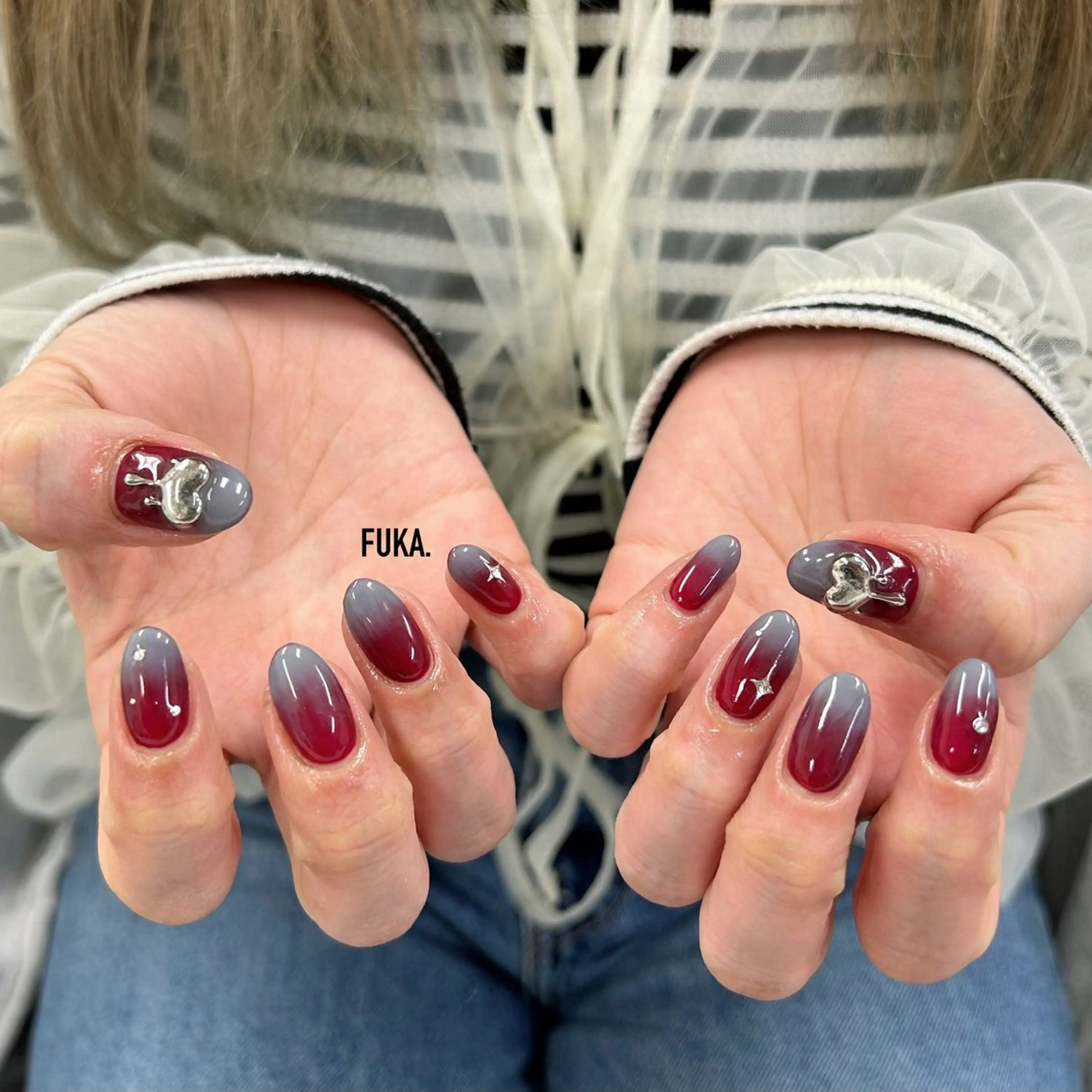 ネイル ボルドー ハンドネイル ネイルサロンAnela【アネラ】所属・Nail♡Fuka. /2月予約受付中のネイルデザイン