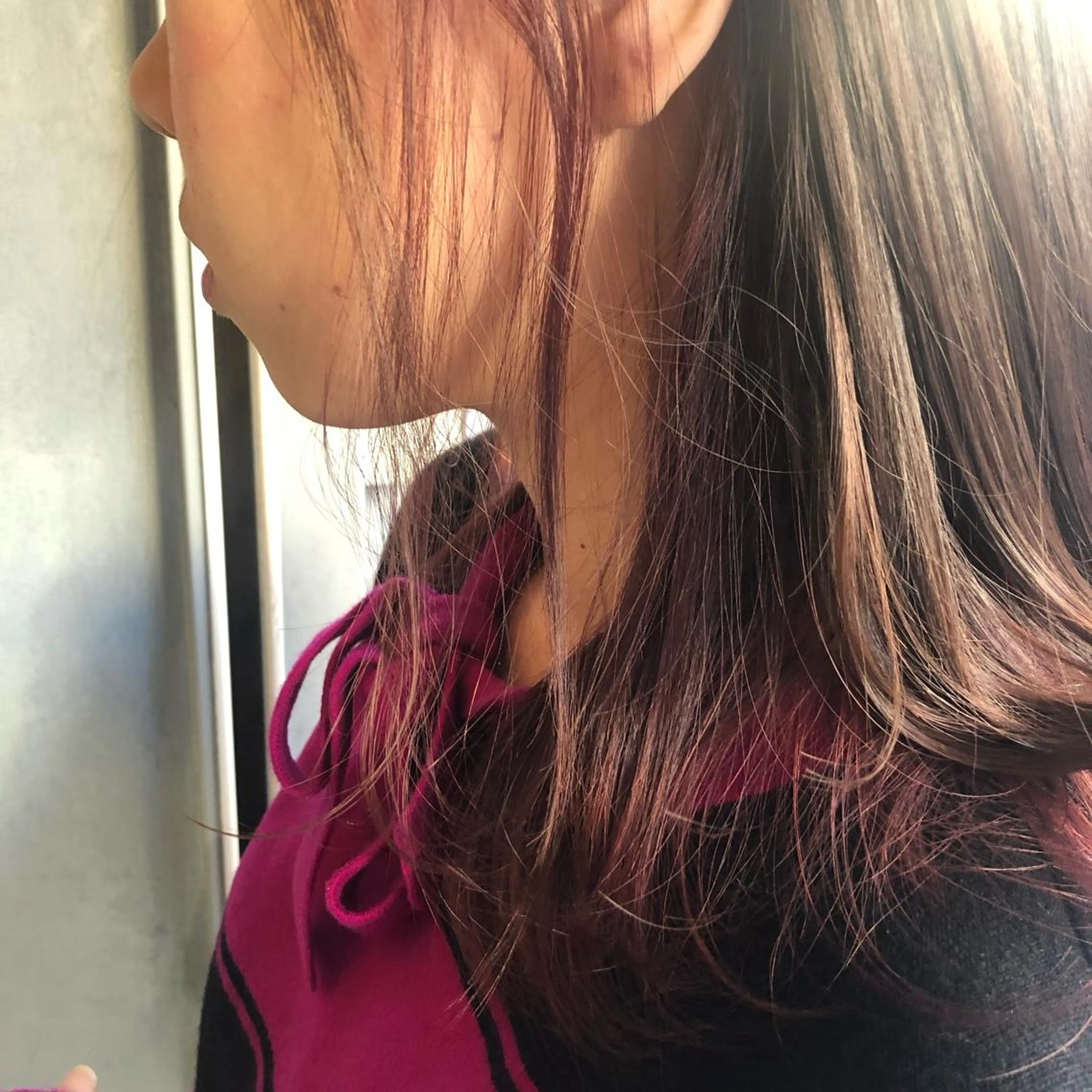 ミディアム カラー パーマ ヘアアレンジ インナーカラー 脱白髪染め特化GBG 自由が丘所属・【白髪ぼかし 専門GBG】自由が丘のヘアスタイル