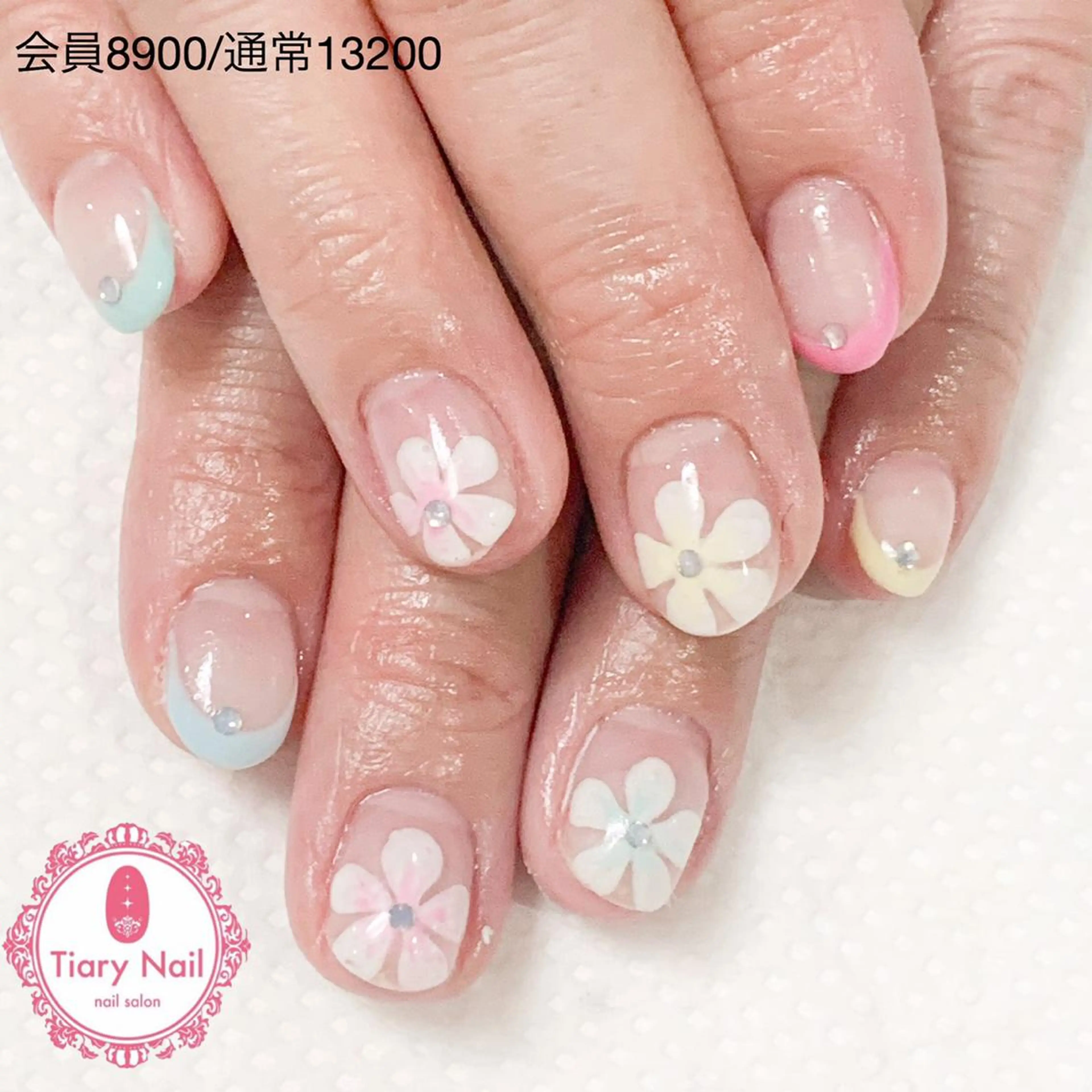 ネイル 桜ネイル 長さ出し オフィスネイル スカルプネイル シンプルネイル 💗🪽Tiary Nail🪽💗のネイルデザイン