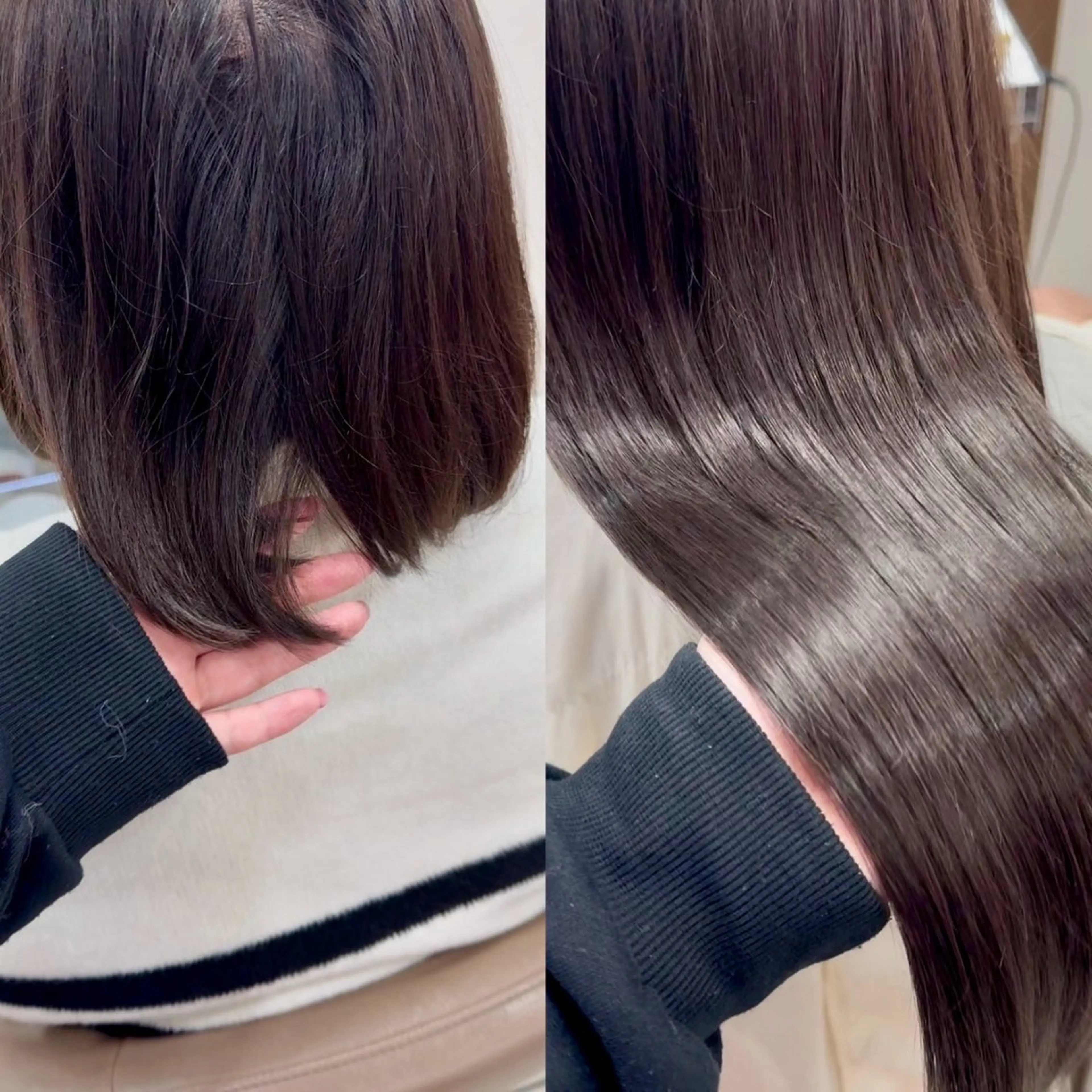 ミディアム エクステ ヘアセット 暖色カラー❤️横浜 エクステらん🦖のヘアスタイル