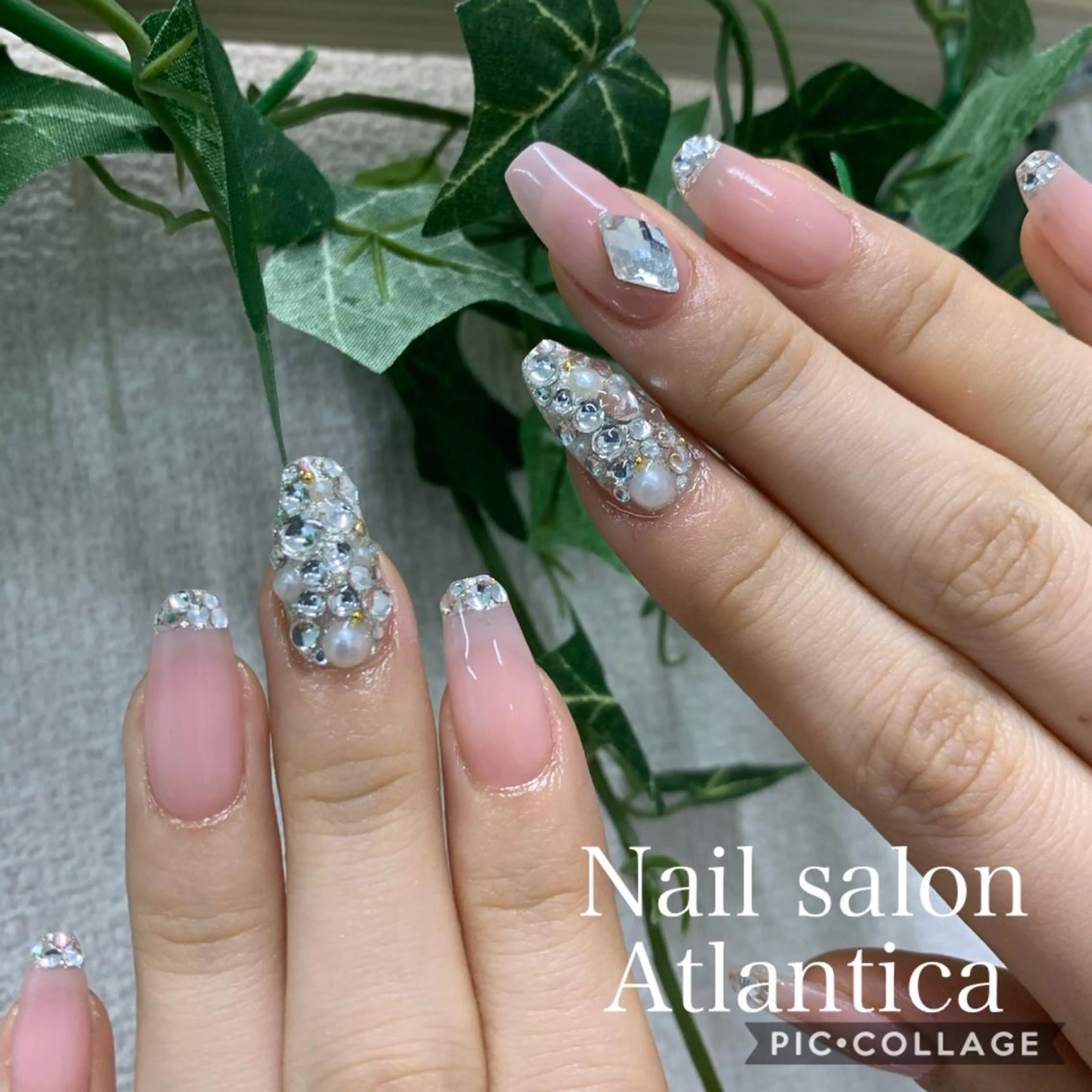 ネイル フレンチネイル キラキラネイル ハンドネイル Nail salon Atlantica所属・Nail salon ✩ ｱﾄﾗﾝﾃｨｶのネイルデザイン