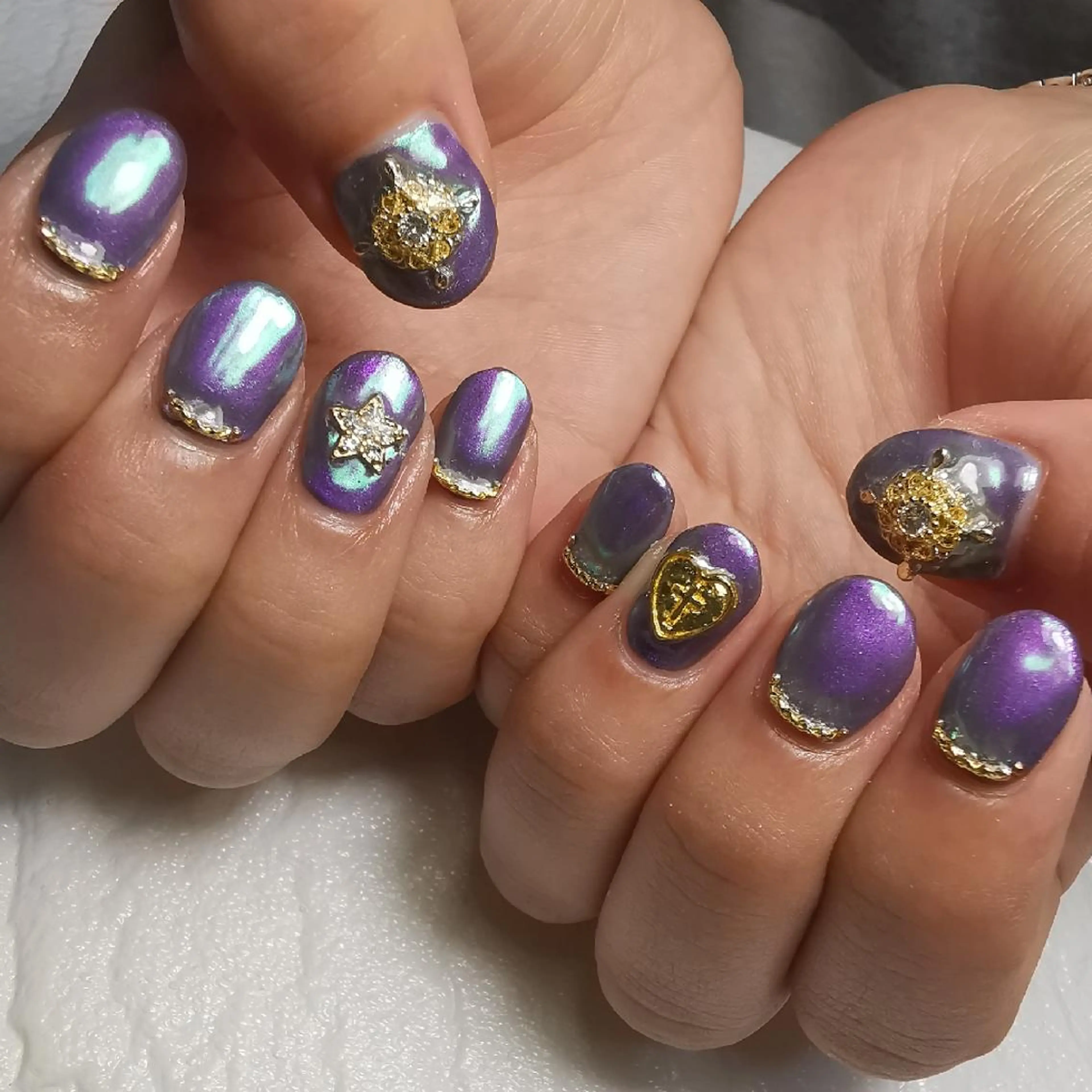 ネイル オーロラネイル ハンドネイル reve あやののネイルデザイン