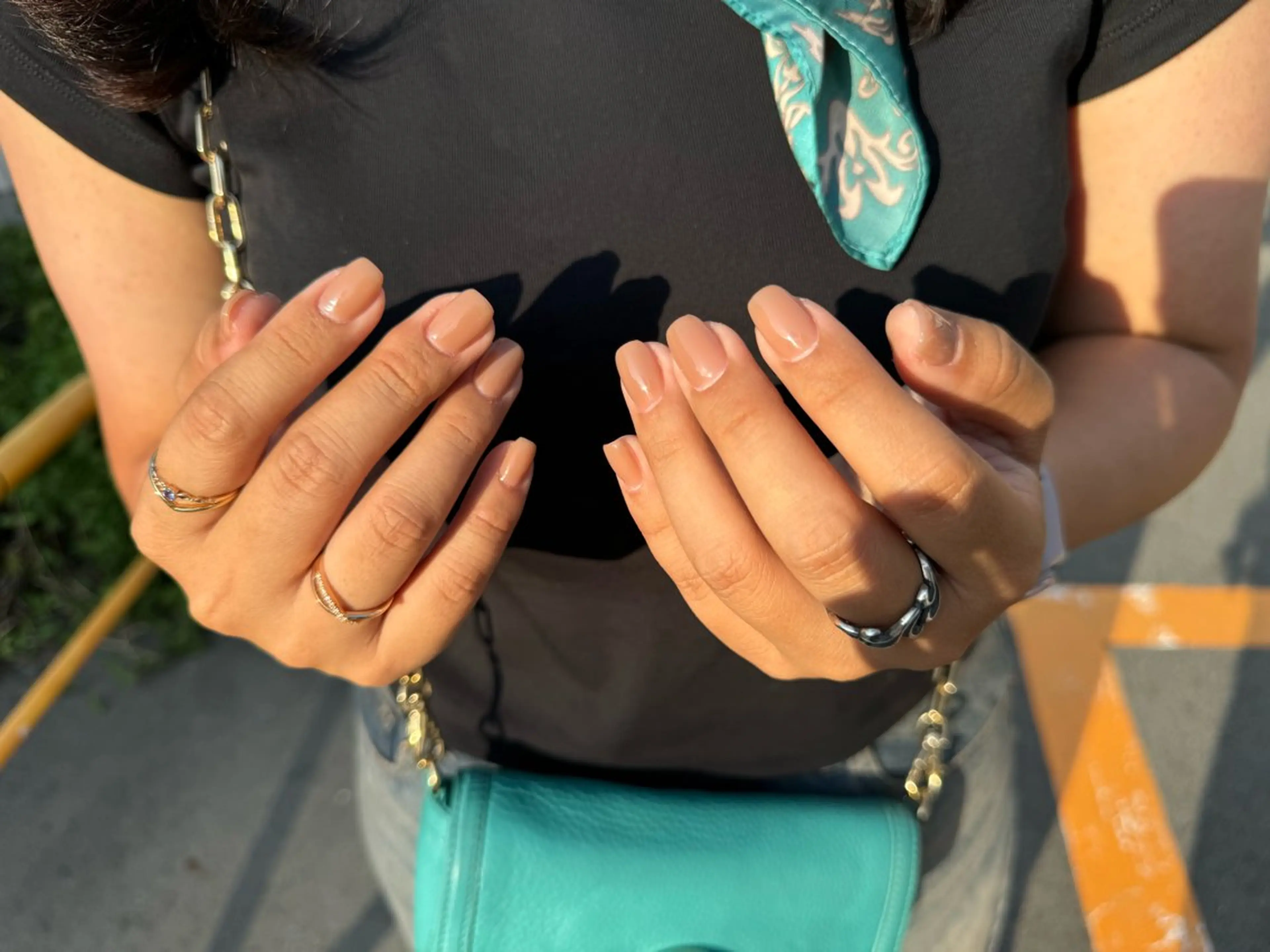 ネイル ワンカラーネイル ハンドネイル kina Ｗ🦭のネイルデザイン