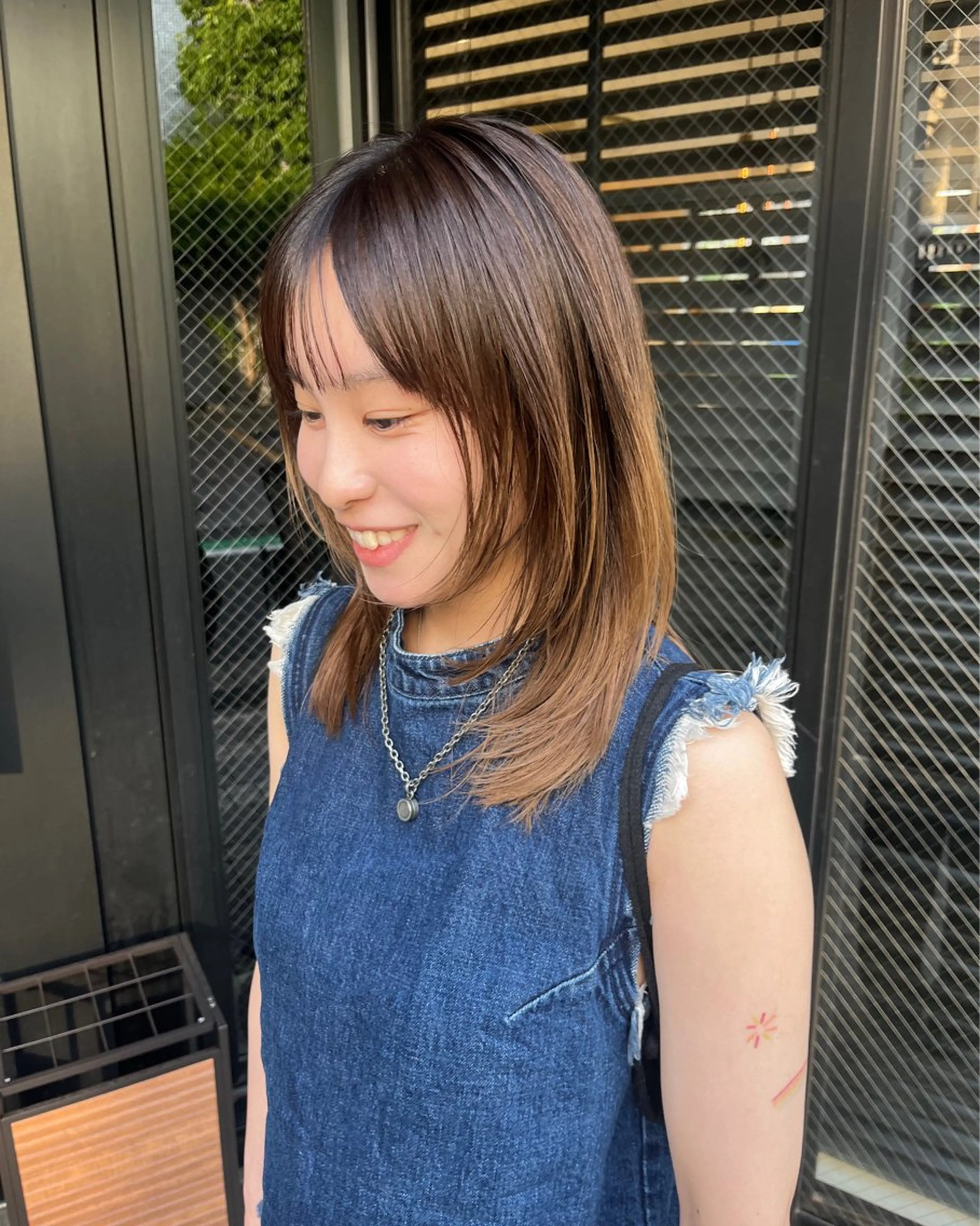 セミロング カラー カット ヘアカラー トリートメント ナミ🩶暗髪/暖色 ❤️/透明感/縮毛のヘアスタイル