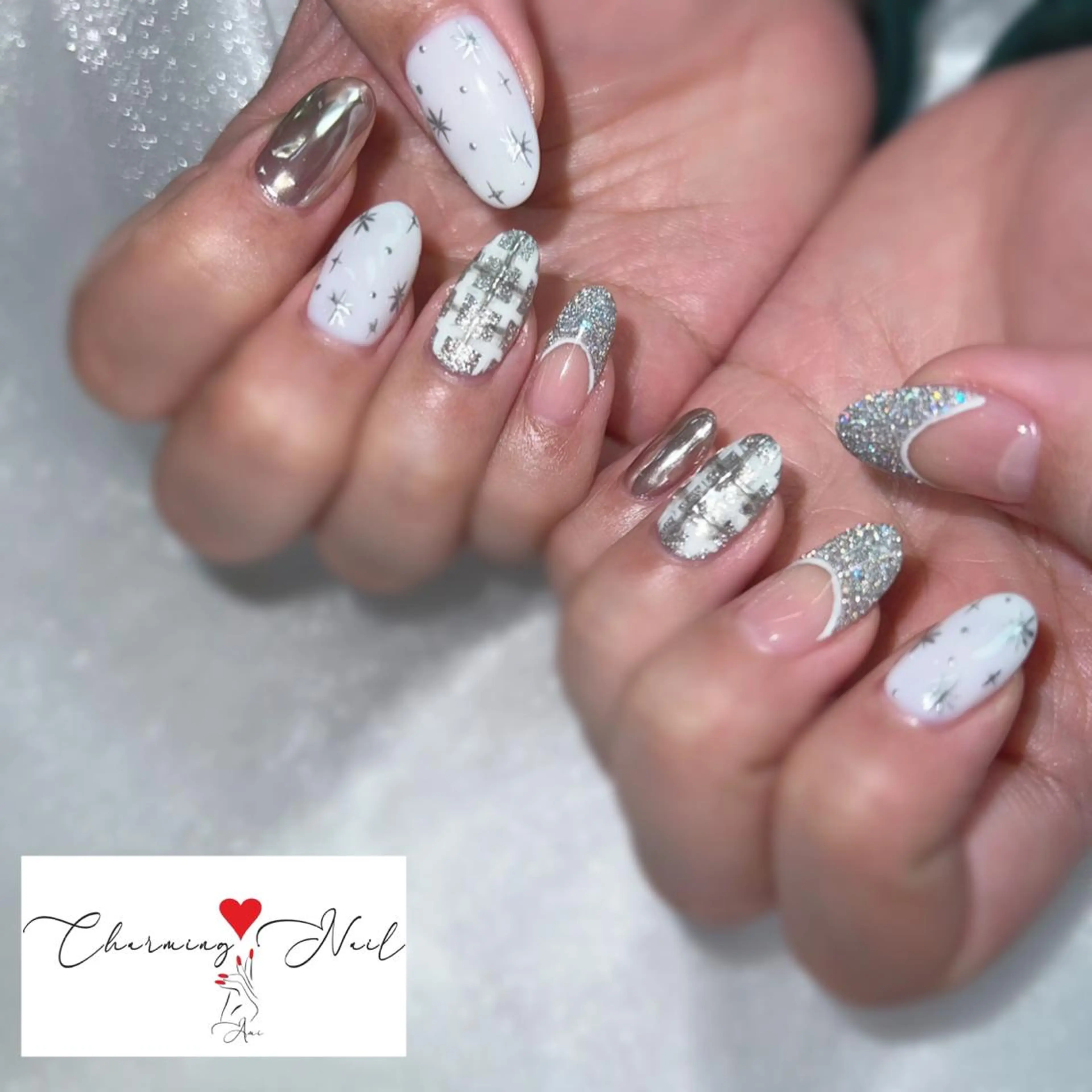 ネイル アートネイル フラッシュネイル キラキラネイル ニュアンスネイル 冬ネイル Charming❤️Nail所属・Nailist Amiのその他イメージ