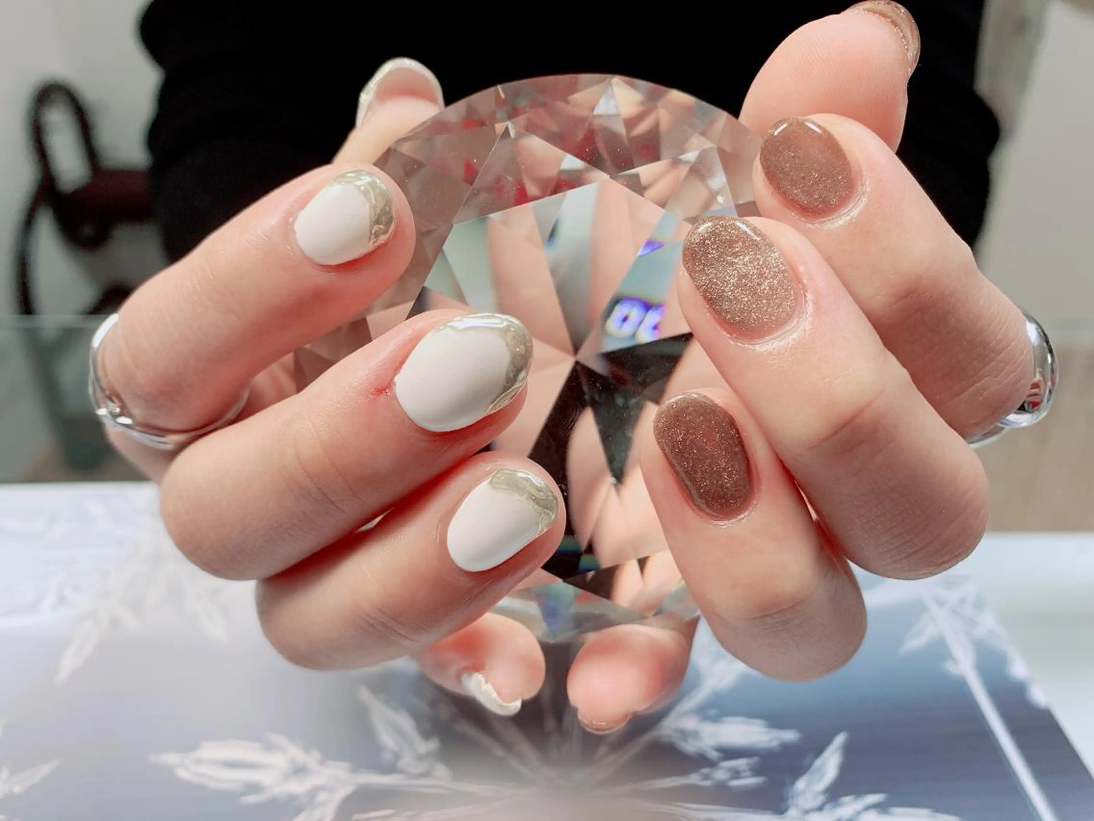 ネイル フレンチネイル ニュアンスネイル ホワイト 痩身/脱毛/ネイル HARUKAのエステ・リラクイメージ