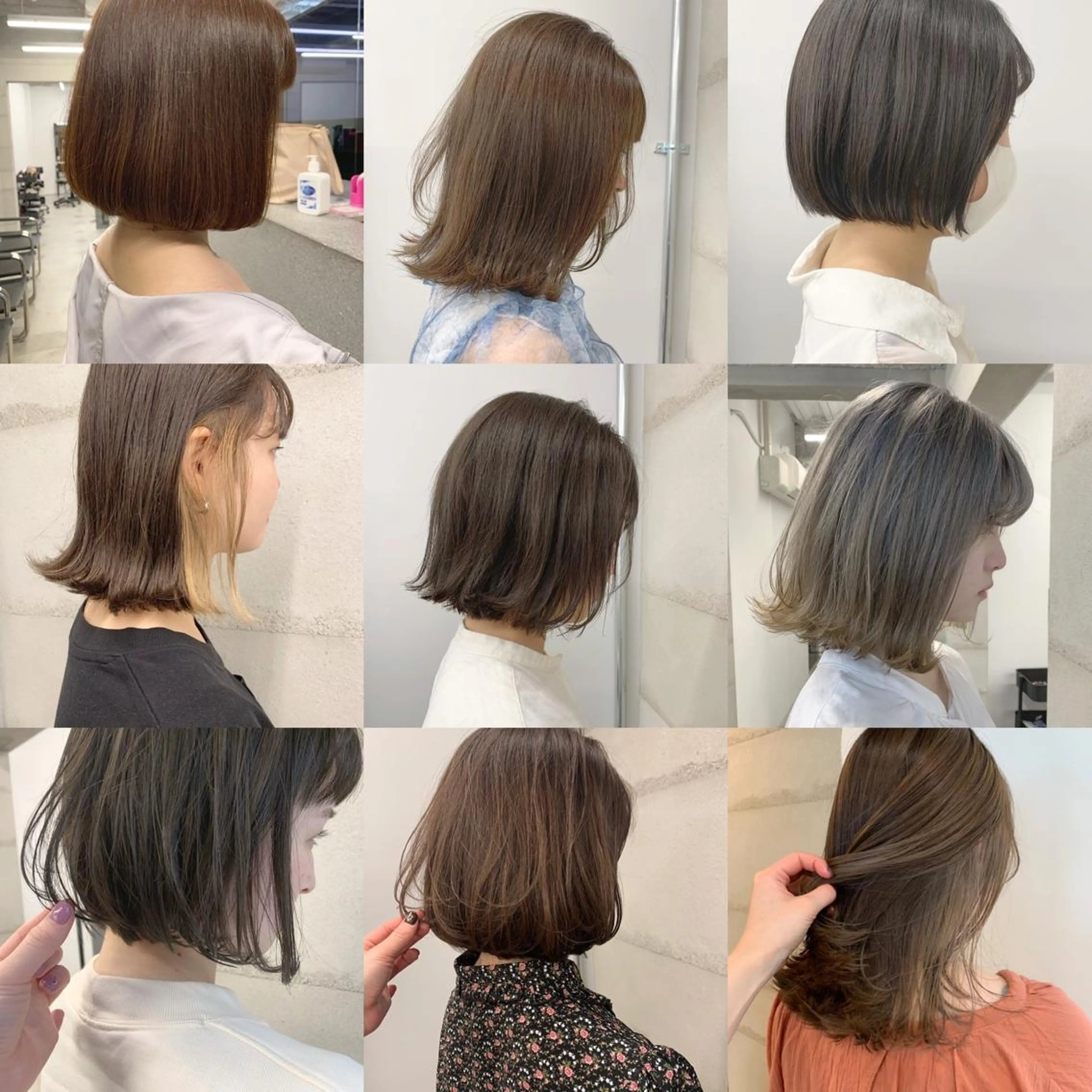 ショート カラー パーマ 透明感/オリーブ/ グレージュ/YUKAのヘアスタイル