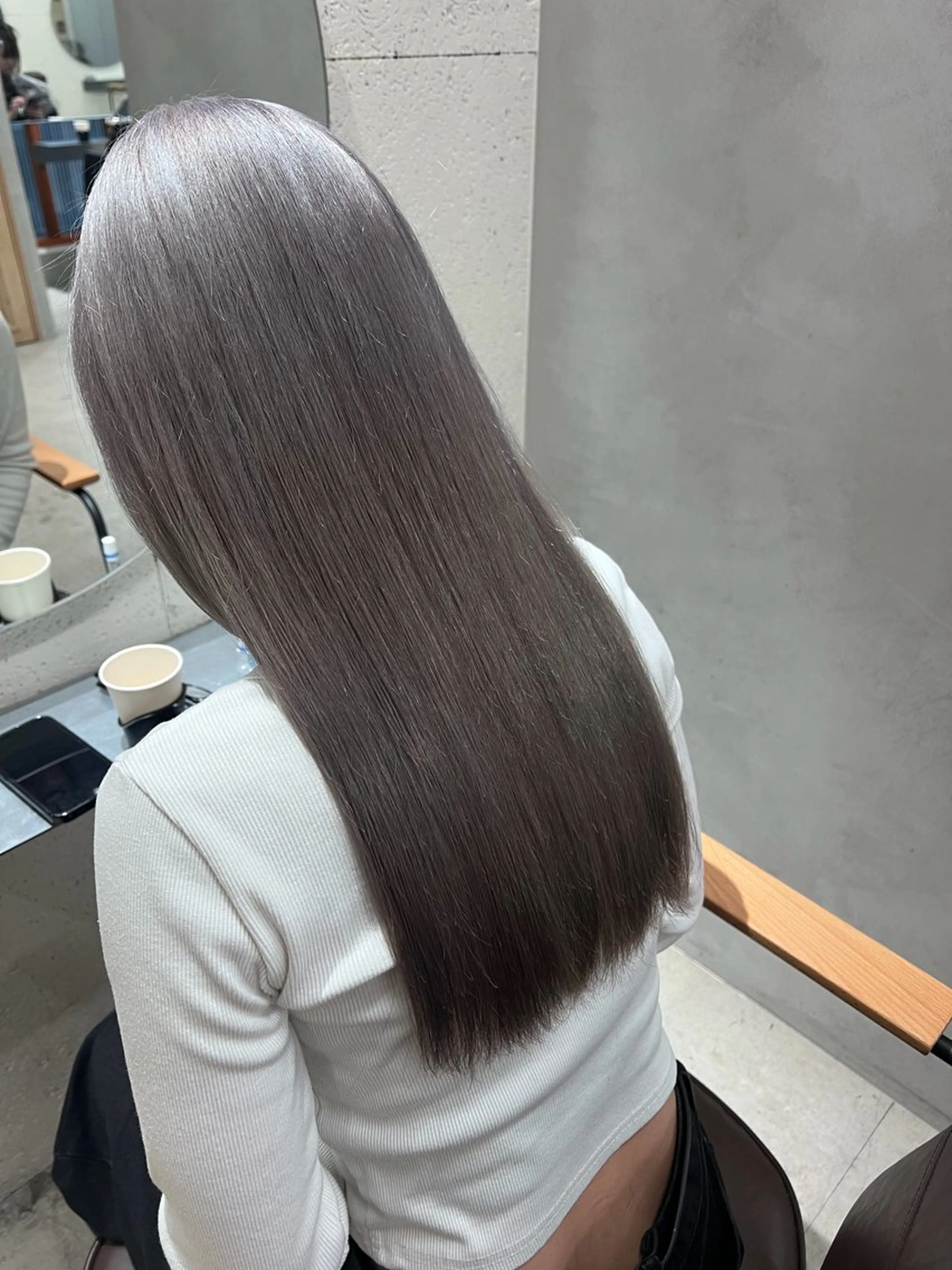 セミロング カラー ヘアアレンジ ブリーチ ダブルカラー シルバー ヘアカラー トリートメント ヘッドスパ ヘアセット 大宮/山口 竣也のヘアスタイル