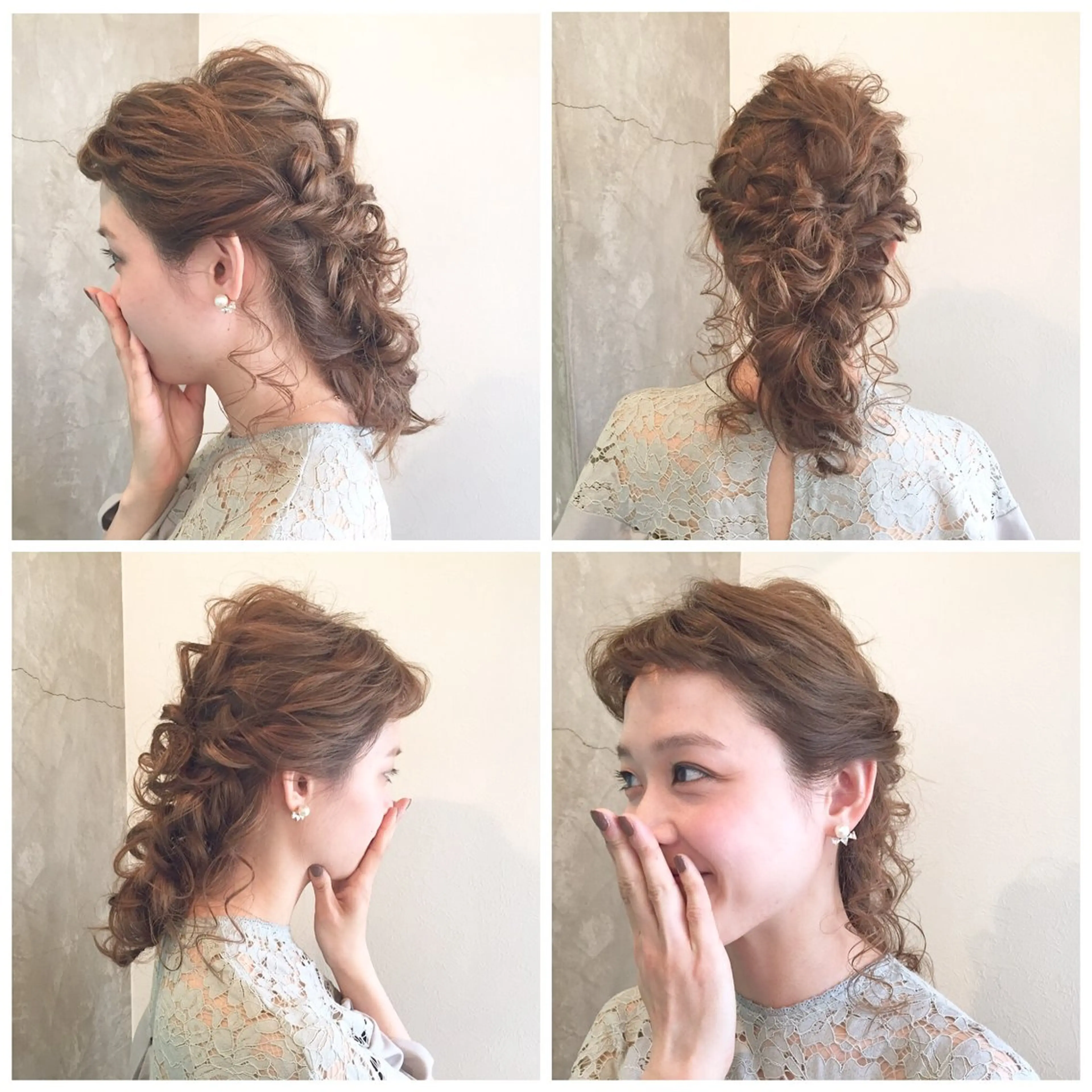 セミロング ヘアアレンジ 結婚式・ブライダル Kukuna所属・原田 慎吾のヘアスタイル