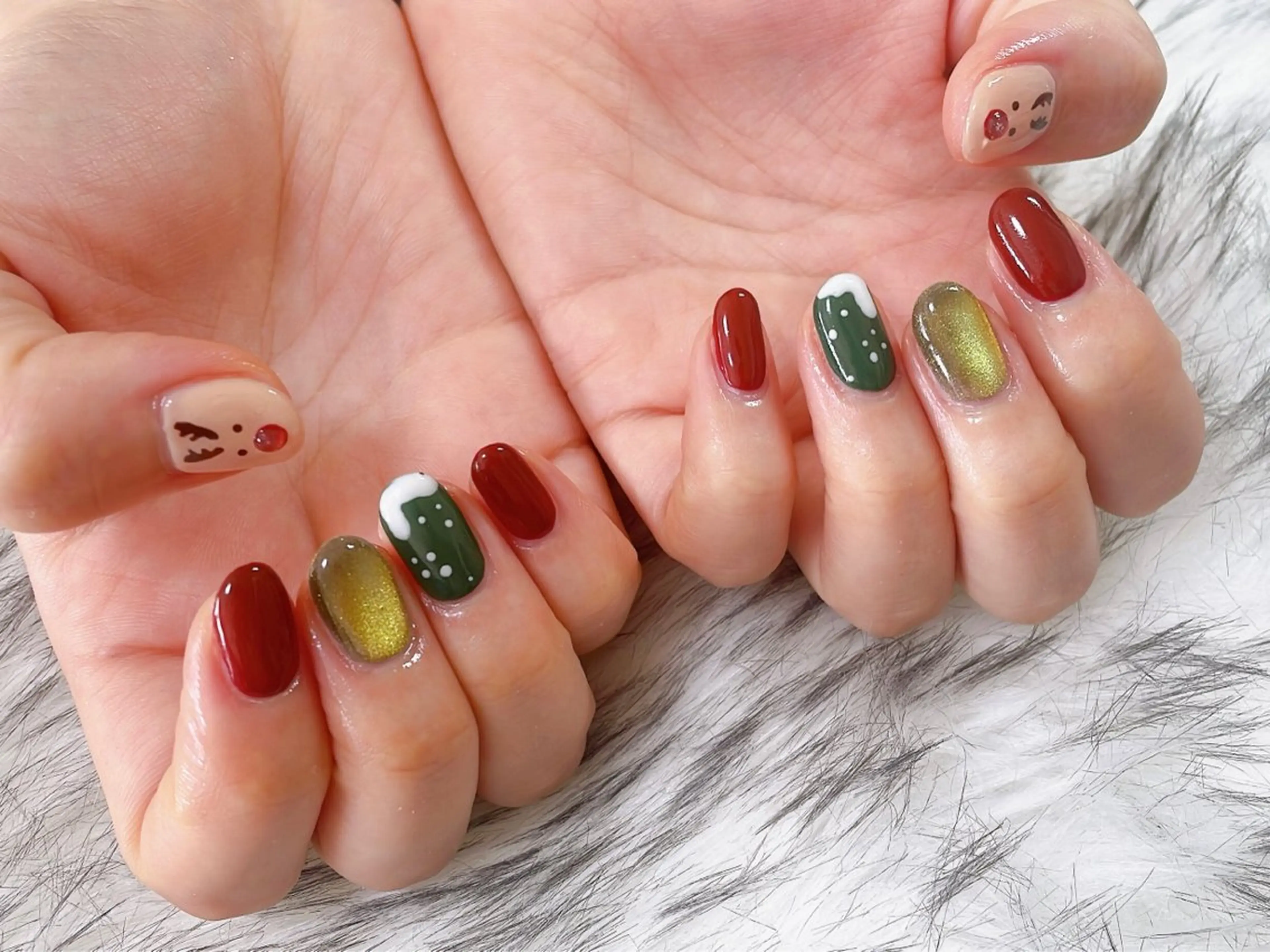 ネイル オーロラネイル フットネイル フレンチネイル ジェルネイル 韓国ネイル kiki nail 二子玉川のネイルデザイン