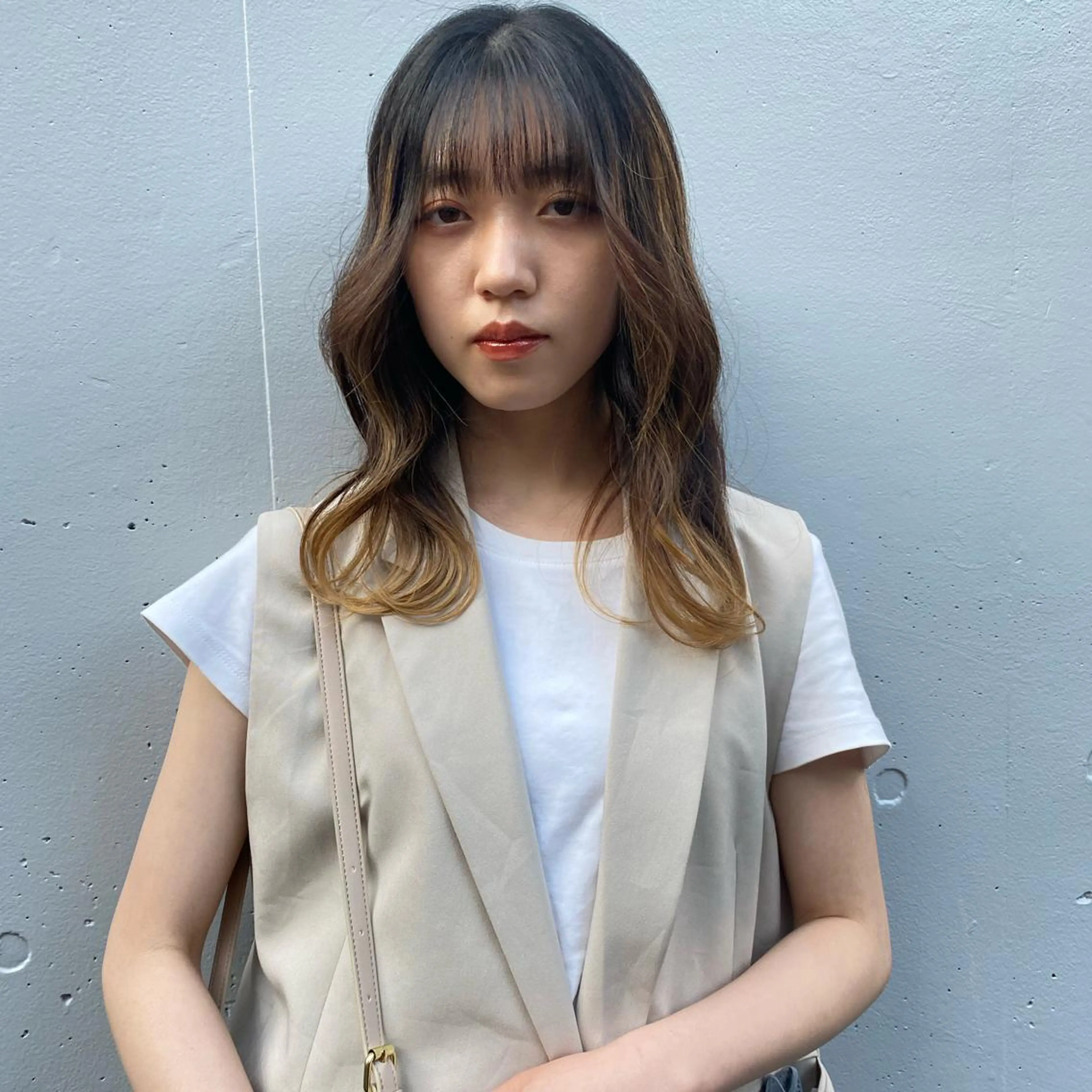 ミディアム カラー カット ヘアカラー les baladins du miroir所属・🍃YURI 🍃のヘアスタイル