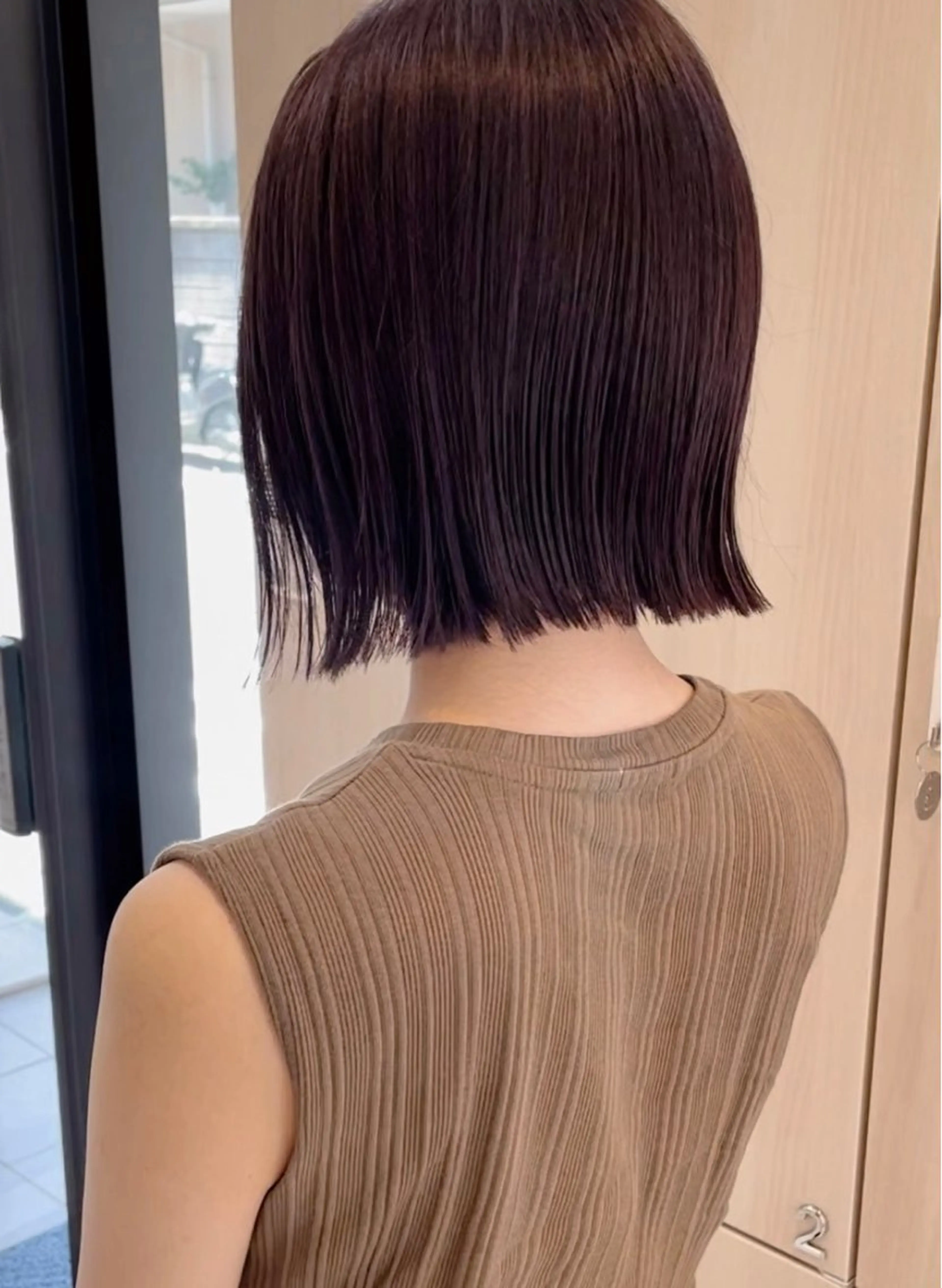 ミディアム 切りっぱなしボブ ボブ 外ハネヘア カット ヘアカラー 【ボブ/個室サロン】 癒し空間mimuraのヘアスタイル