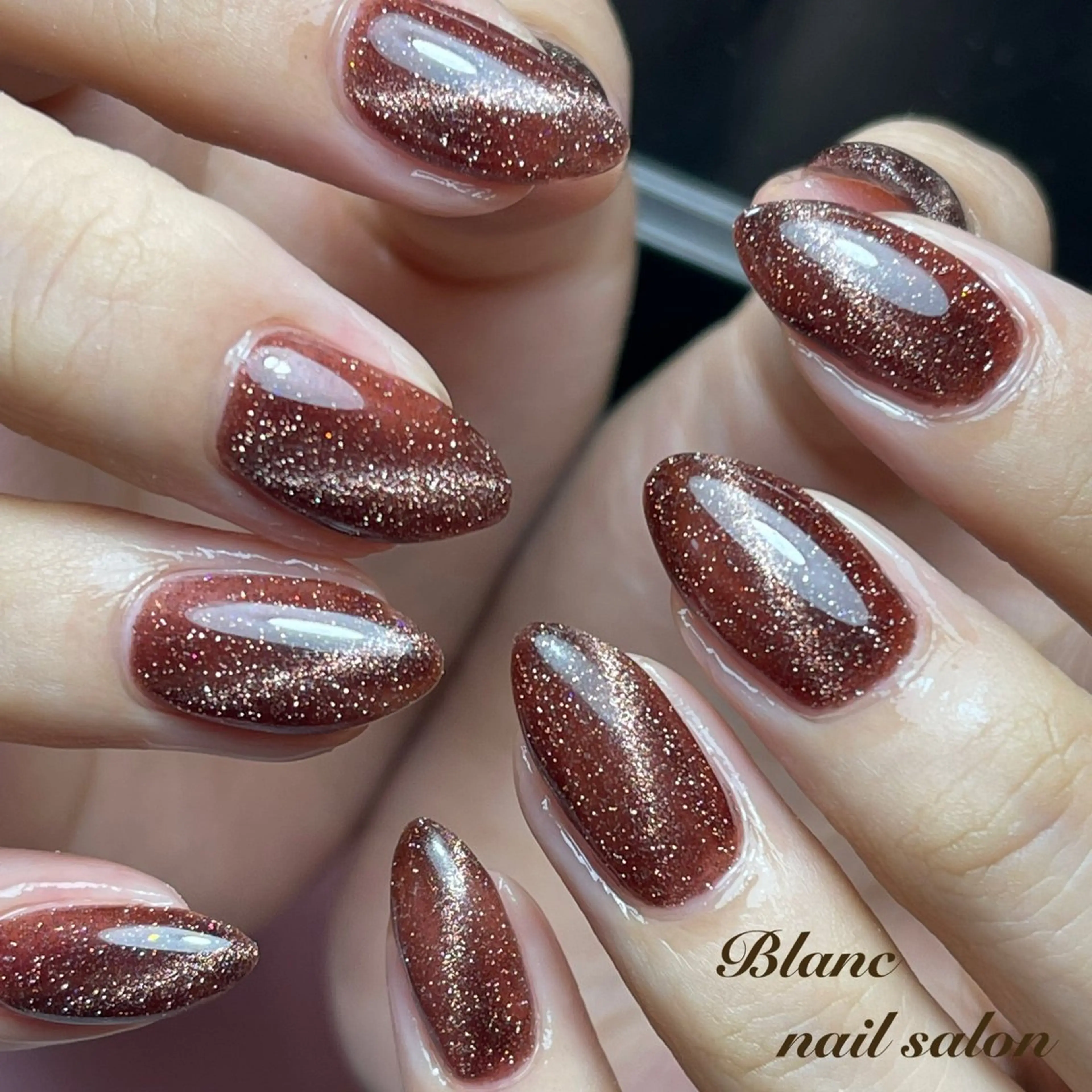 ミディアム ハンドネイル Blanc ブランのネイルデザイン