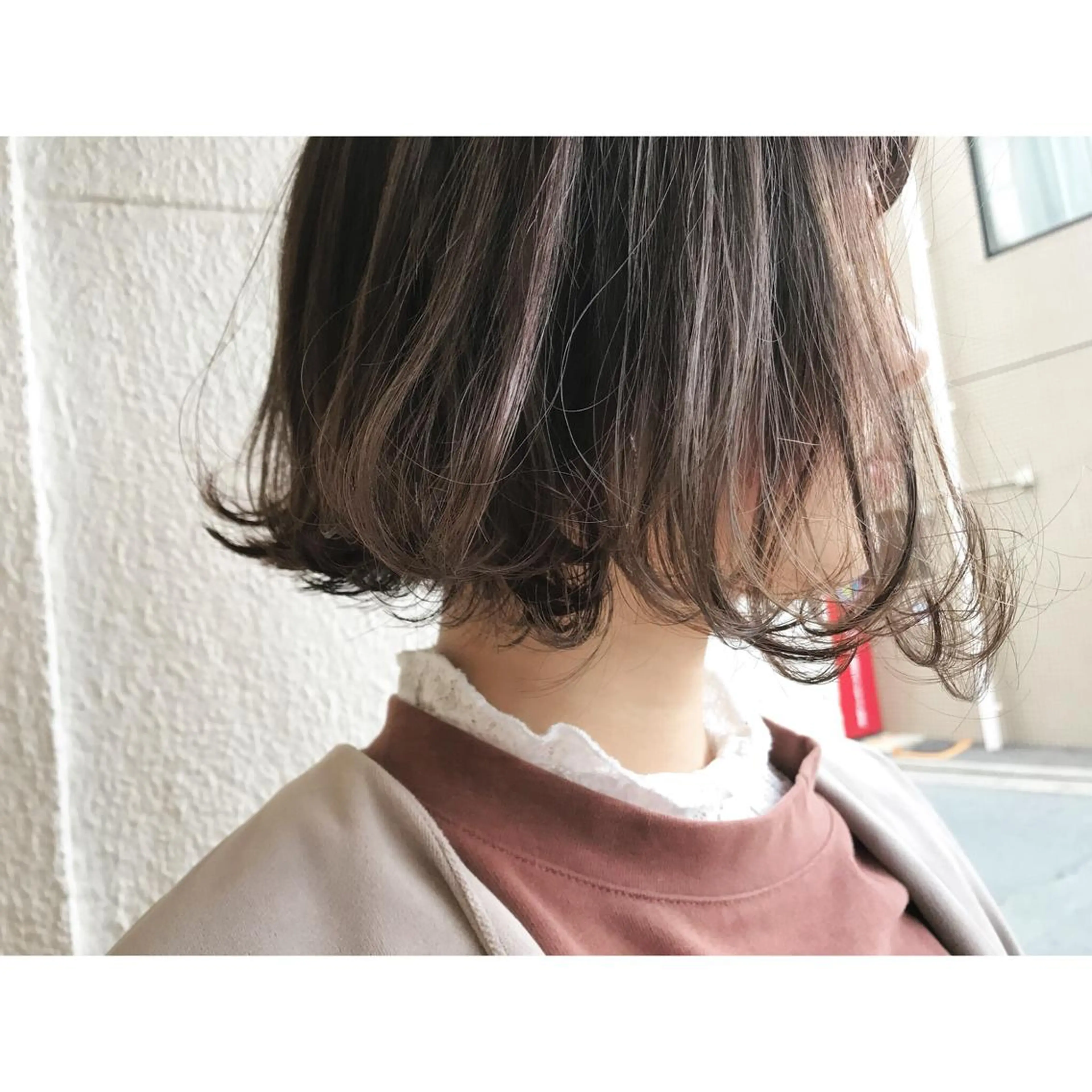 ショート カラー パーマ ボブ 外ハネヘア Musiiik hairのヘアスタイル