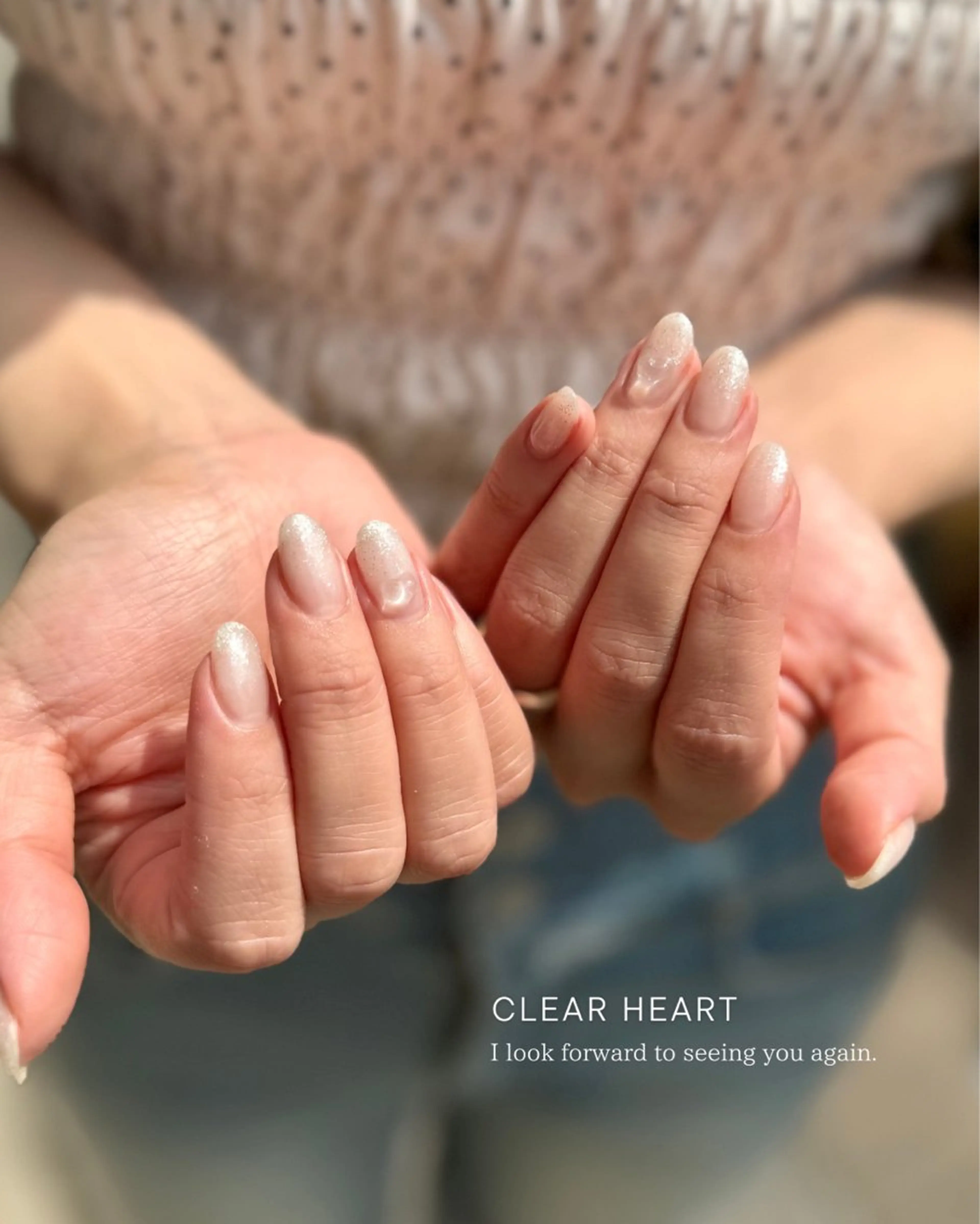 ネイル アートネイル クリアネイル フラワーネイル ジェルネイル ハート Seemly 千田町店所属・フラワーパラジェル 🌸シームリーエミのネイルデザイン