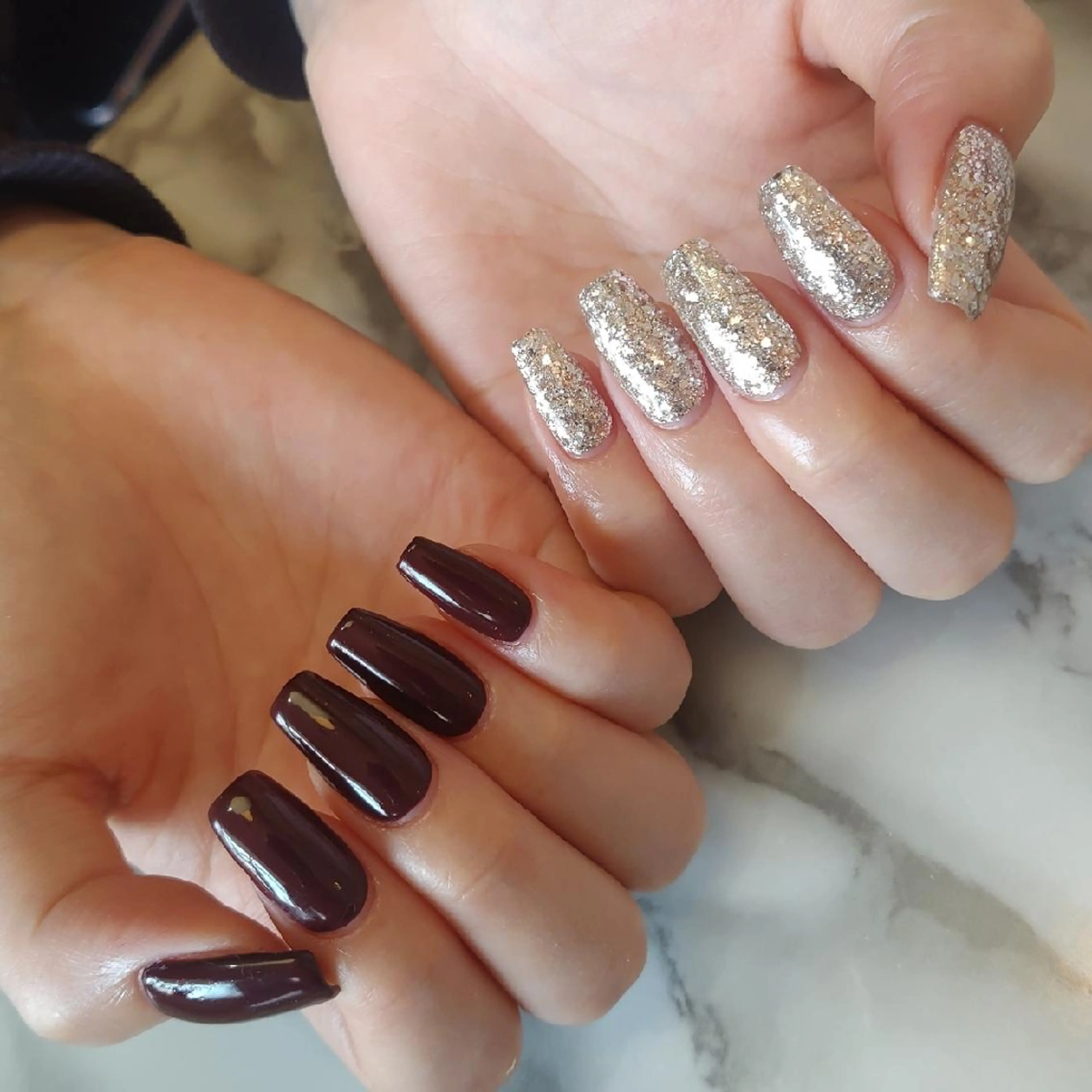 ネイル 冬ネイル ジェヌインネイル 河内のネイルデザイン