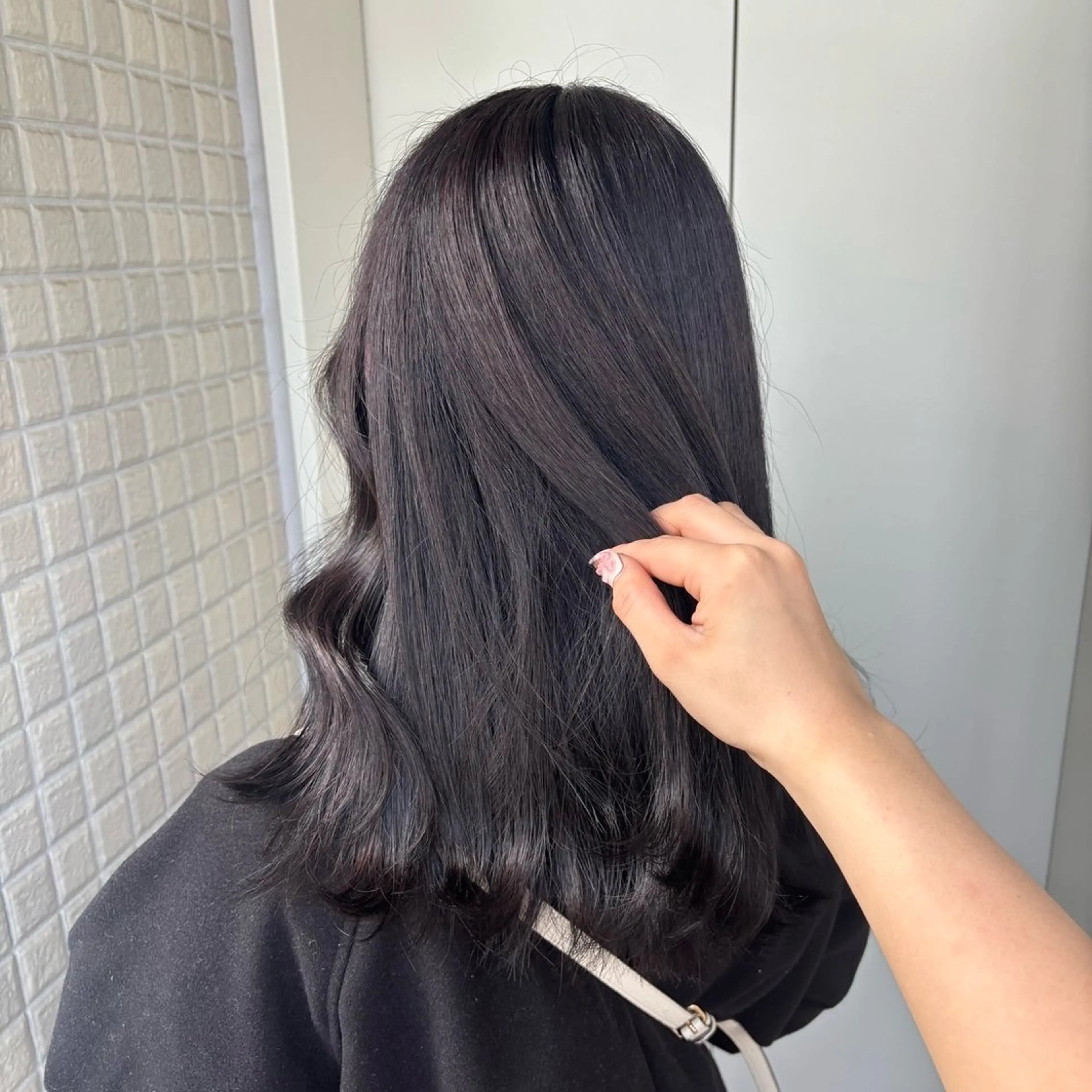 カラー 黒髪 ナチュラルブラック ヘアカラー オリーブ/髪質改善/ 縮毛矯正/あいり🫒のヘアスタイル