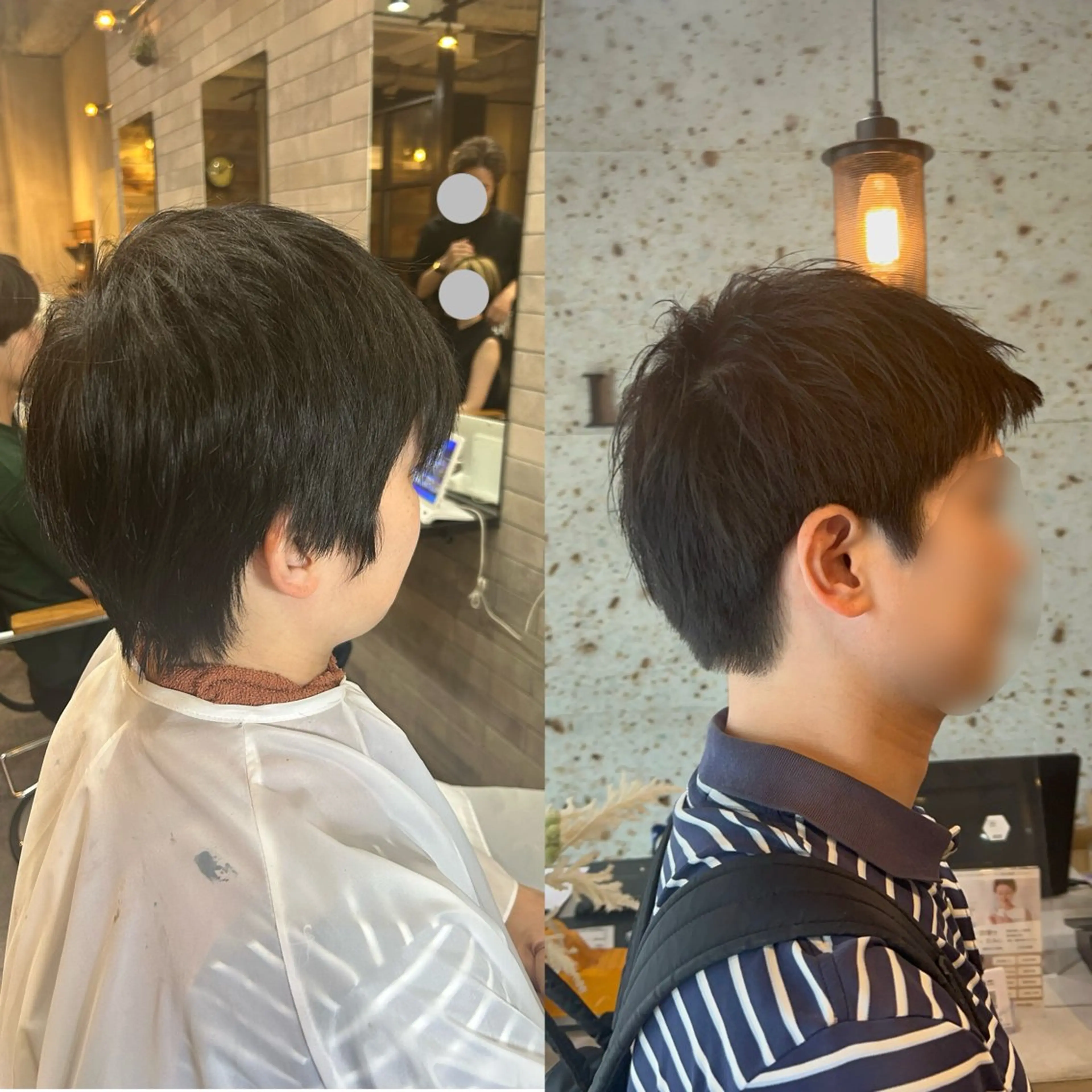 メンズ スパイキーショート lafith hair Glanz 桂所属・かじももな｜縮毛矯正 ｜透明感カラーのヘアスタイル