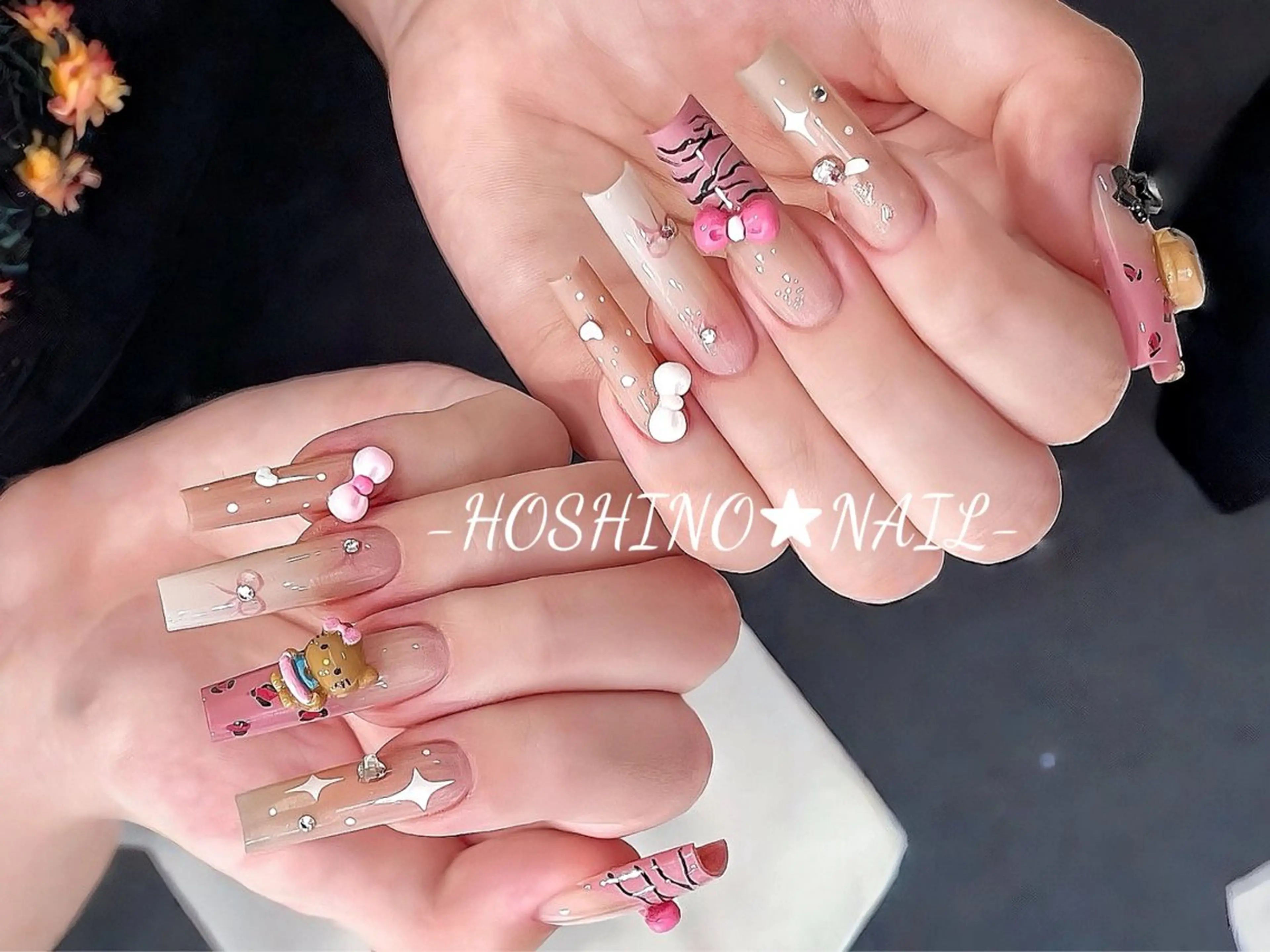 ネイル 長さ出し フットネイル フレンチネイル ジェルネイル 韓国ネイル ★HOSHINO NAIL★新宿店のネイルデザイン