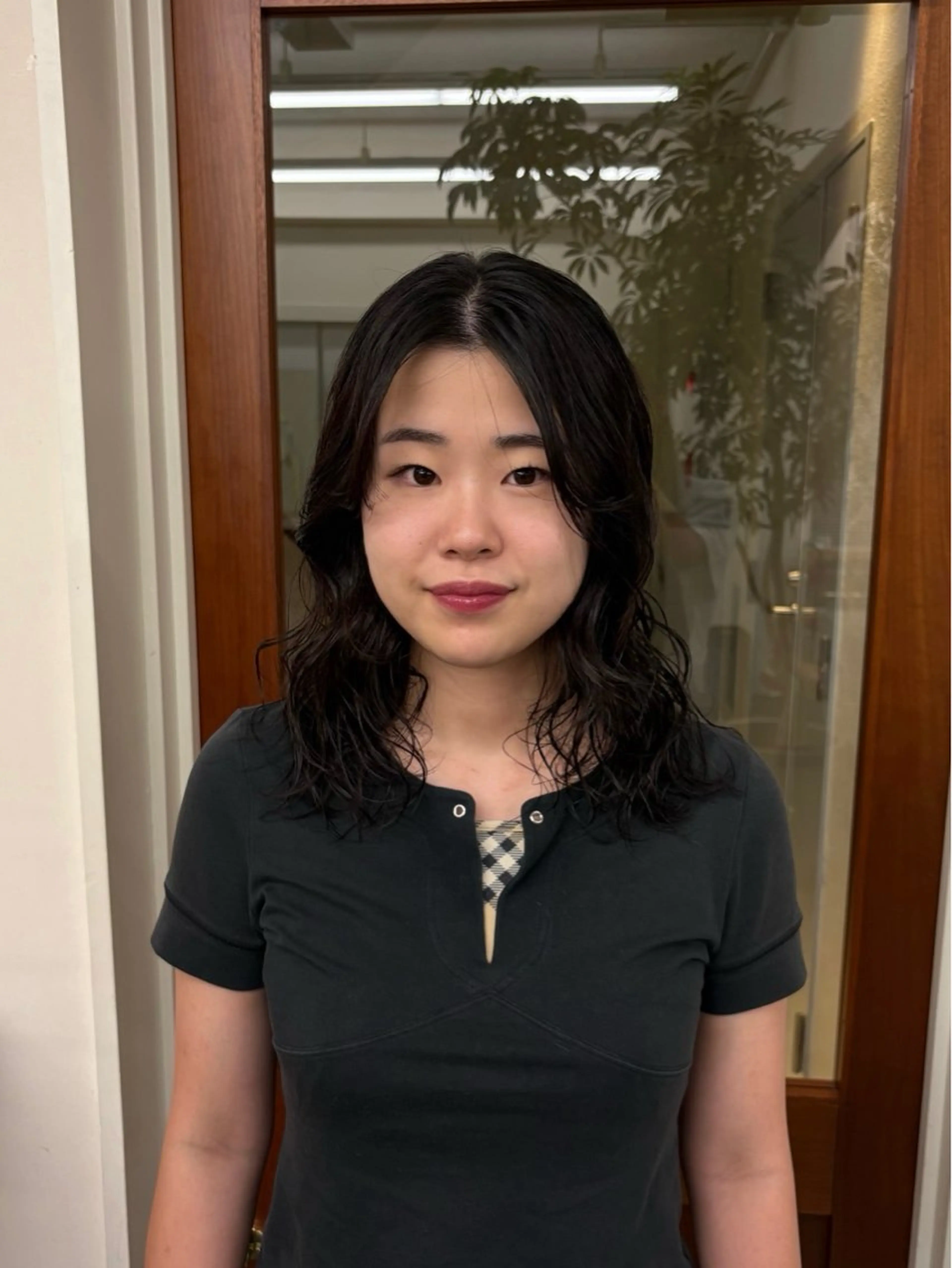 ミディアム パーマ レイヤー/顔周り/ 透明感/ののか💞のヘアスタイル