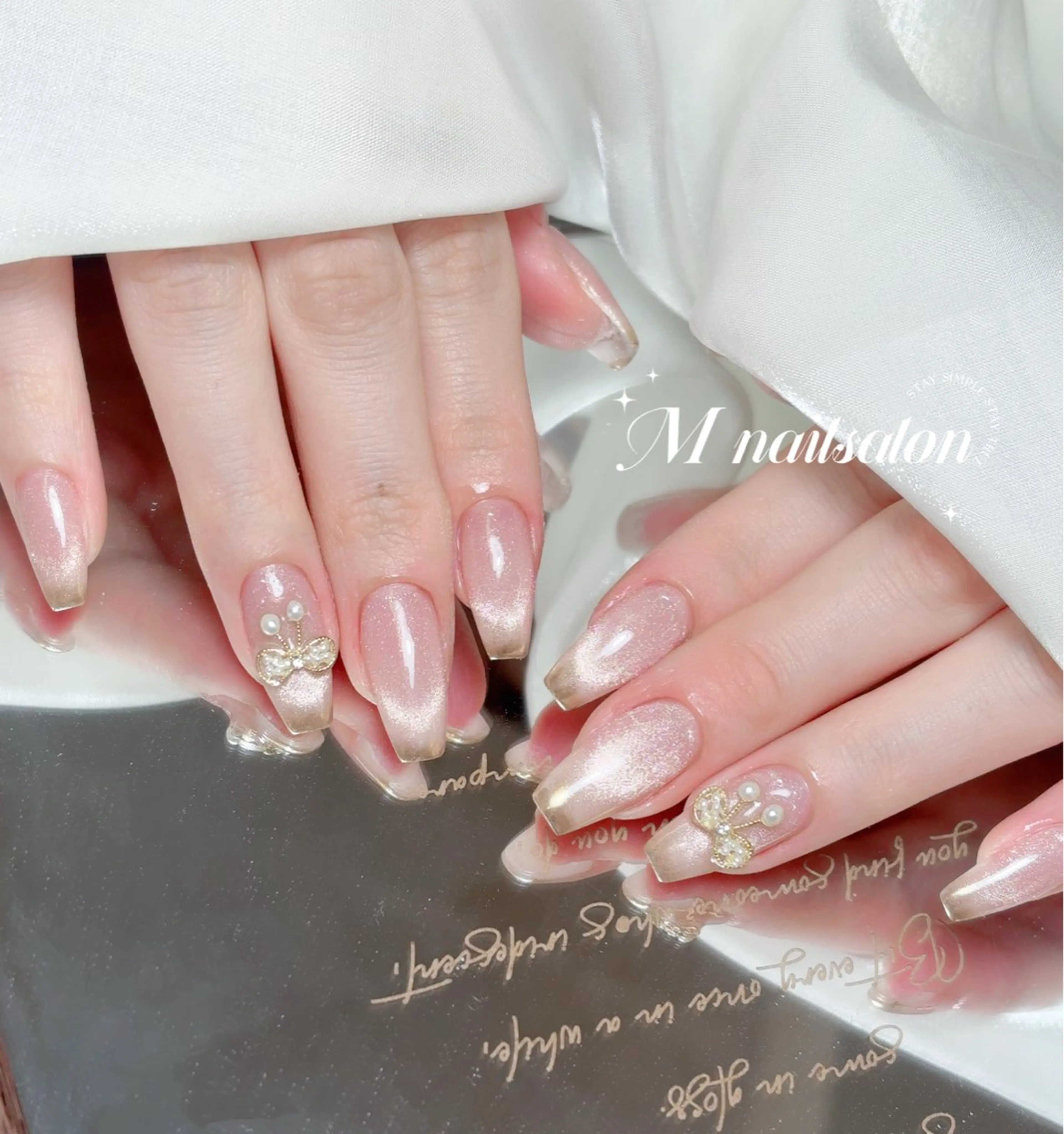 ネイル ハンドネイル M🌷nail 長さだし専門店のネイルデザイン