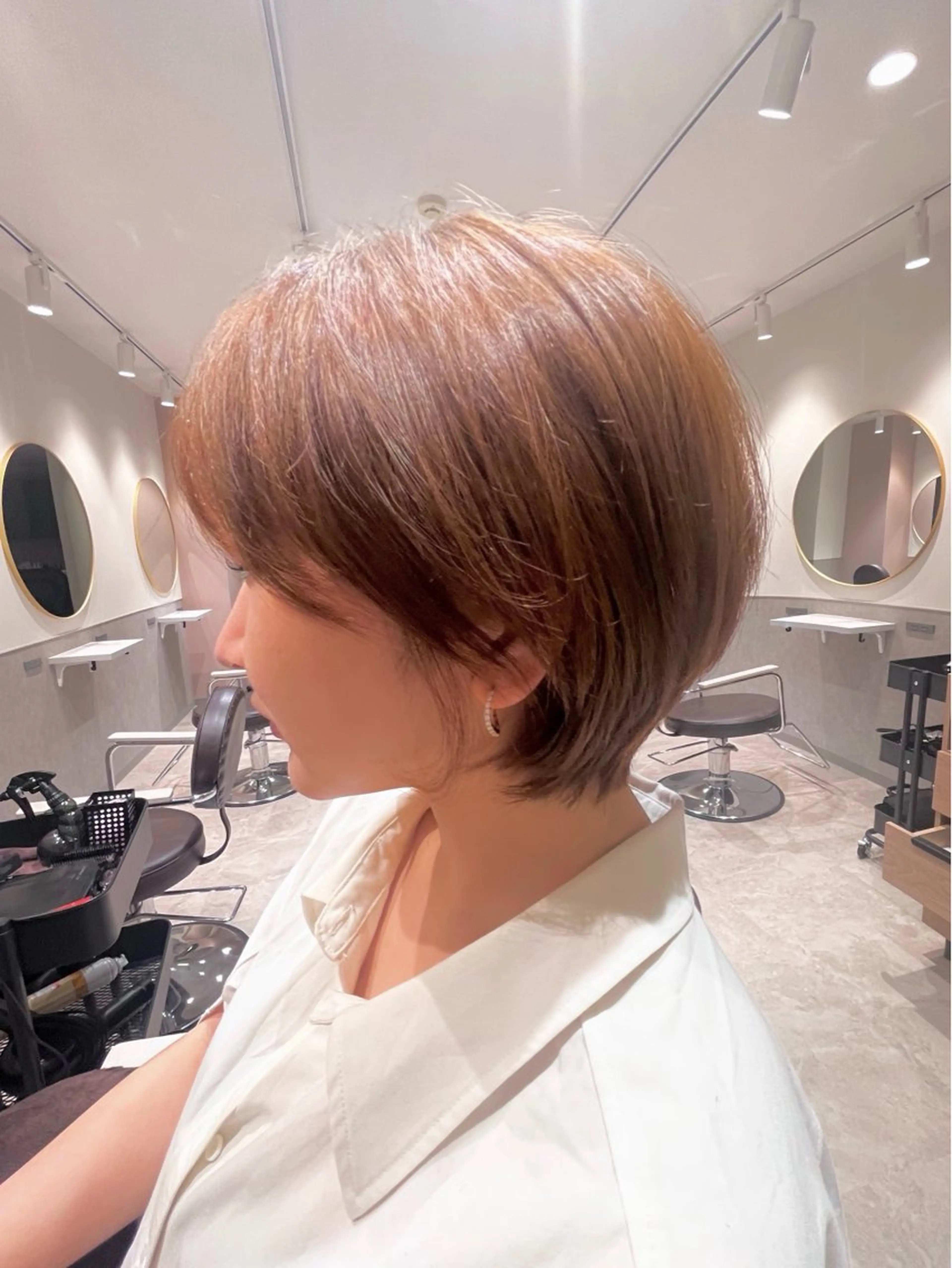 ショート カット ヘアカラー トリートメント 銀座⭐️髪質改善⭐️ 平中　留生のヘアスタイル