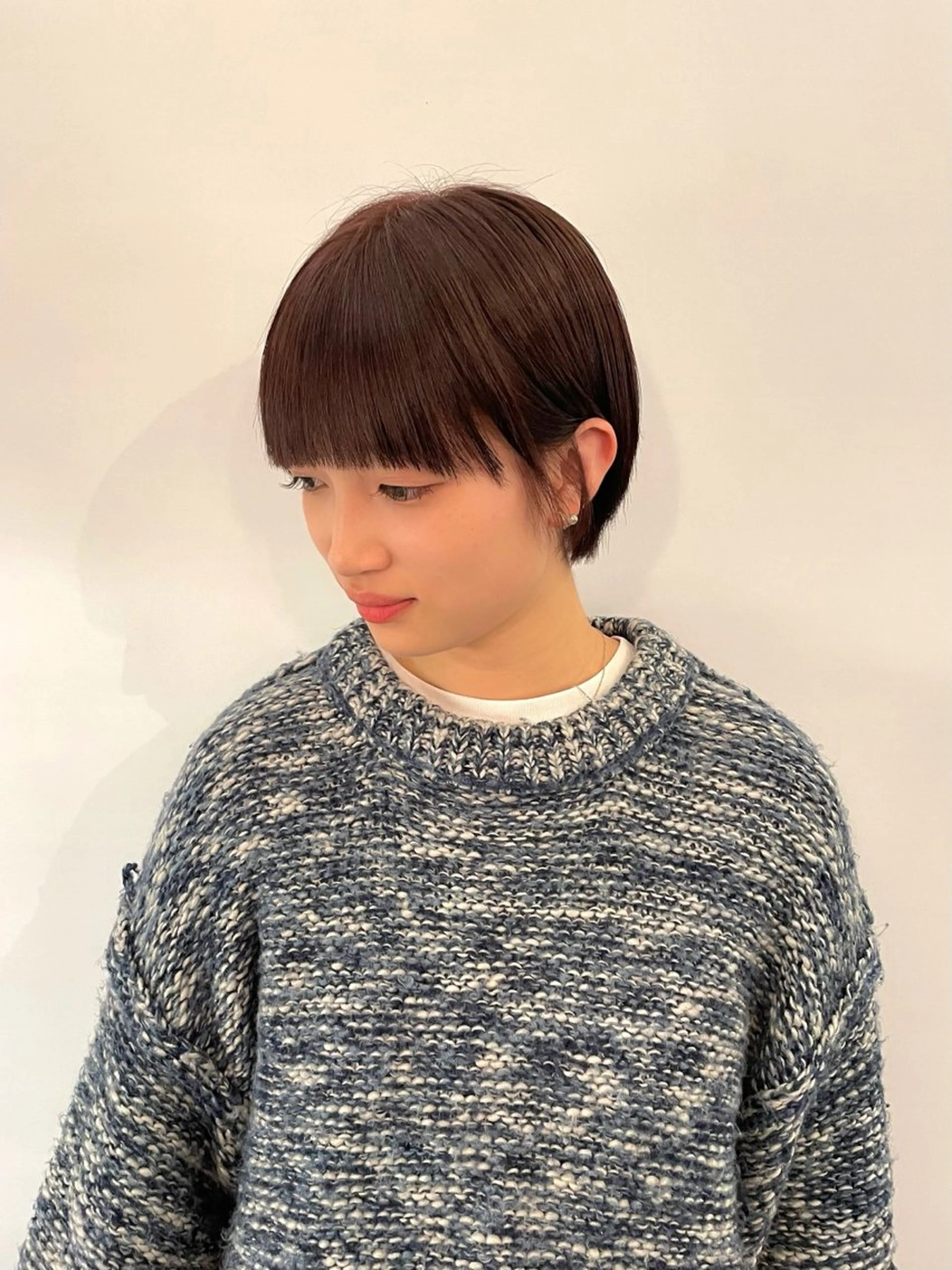 ショート カラー ハンサムショート ショートヘア 韓国ナチュラル・ ベージュ/落合夏希のヘアスタイル