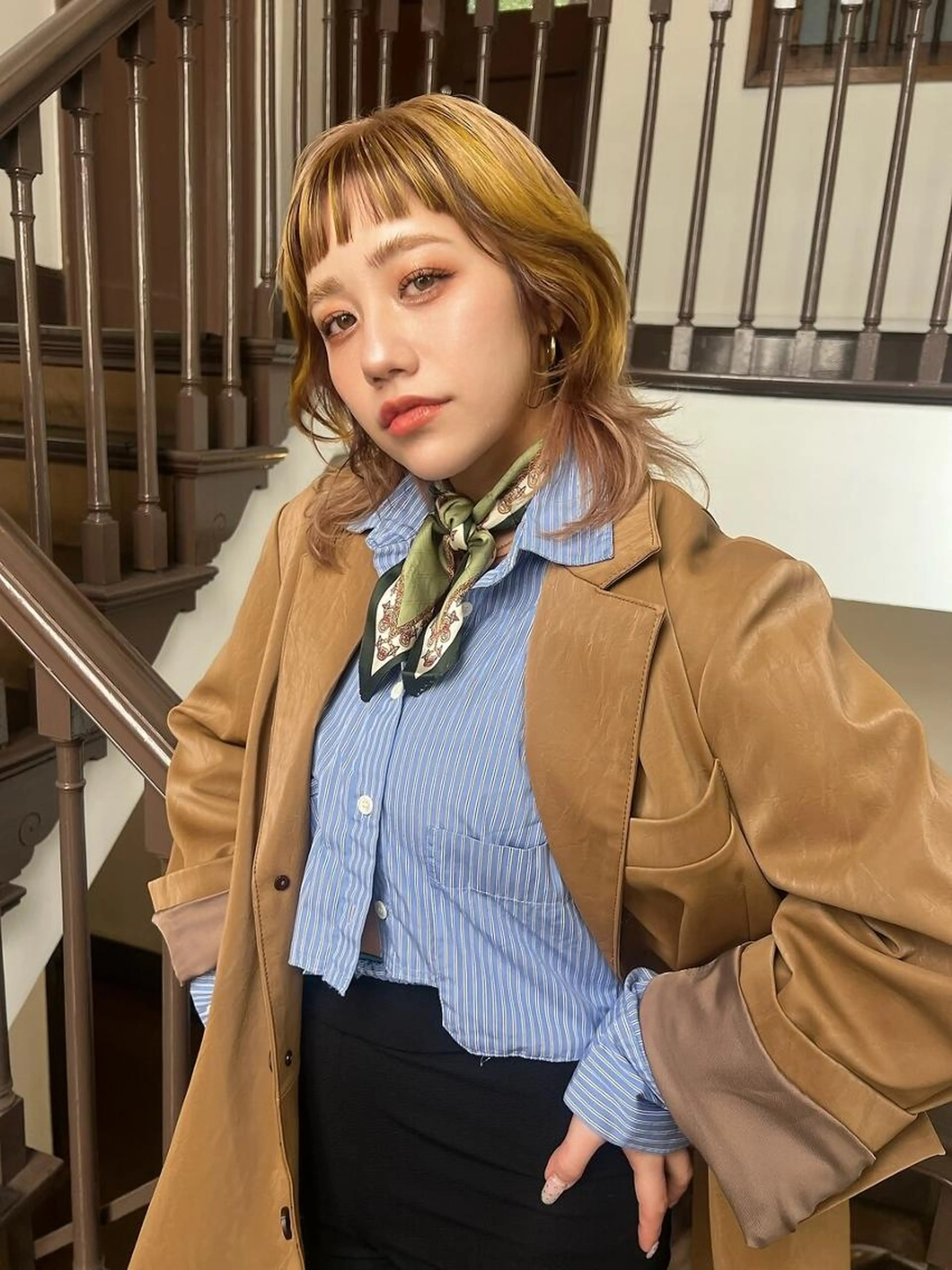 デザインカラー＋トリートメント🎀  (⚠️デザインの種類やブリーチ追加により値段が前後する可能性あります)の写真