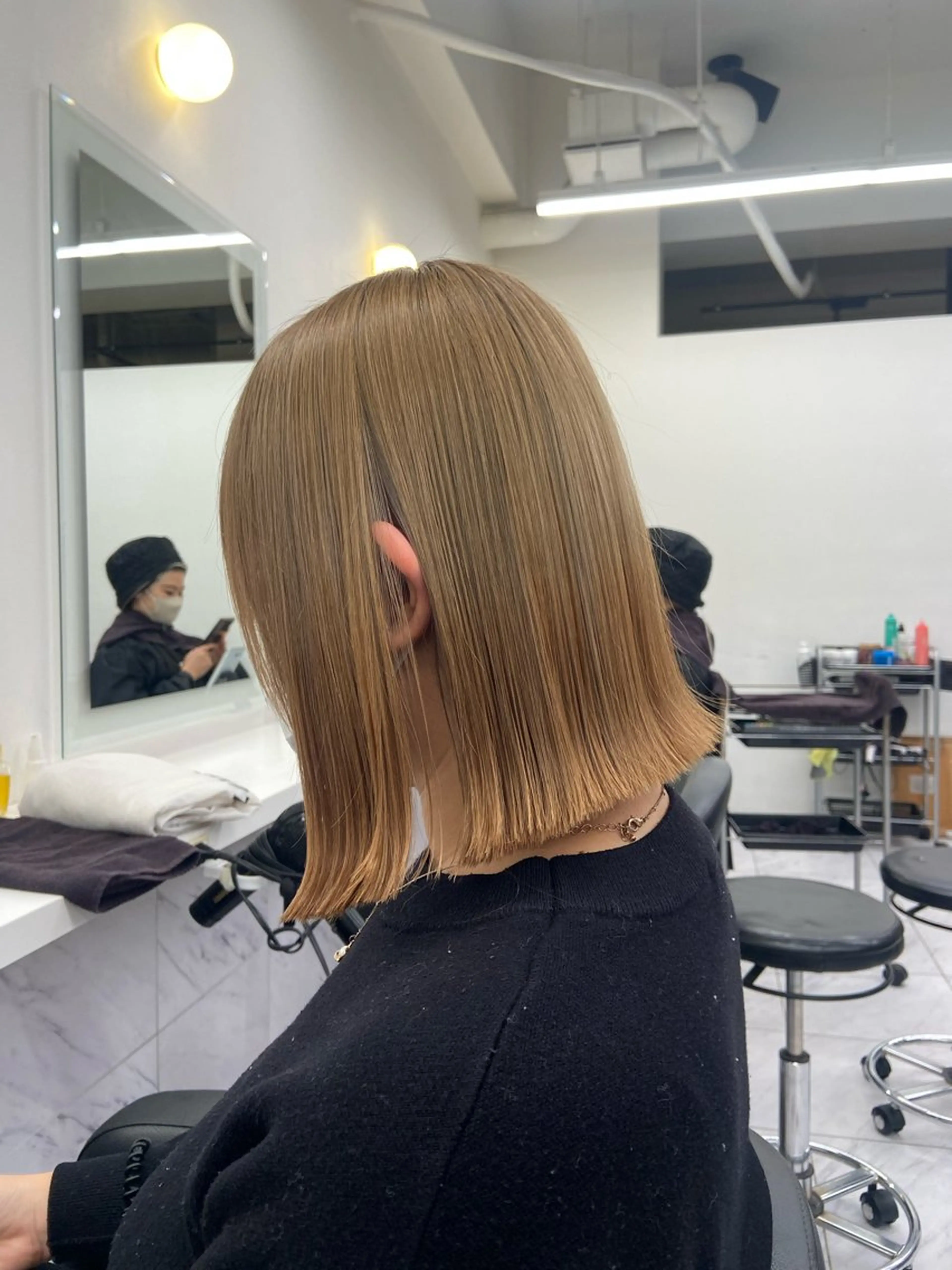 ショート カラー ヘアアレンジ flammeum所属・ハイトーン/ボブ /misakiのヘアスタイル