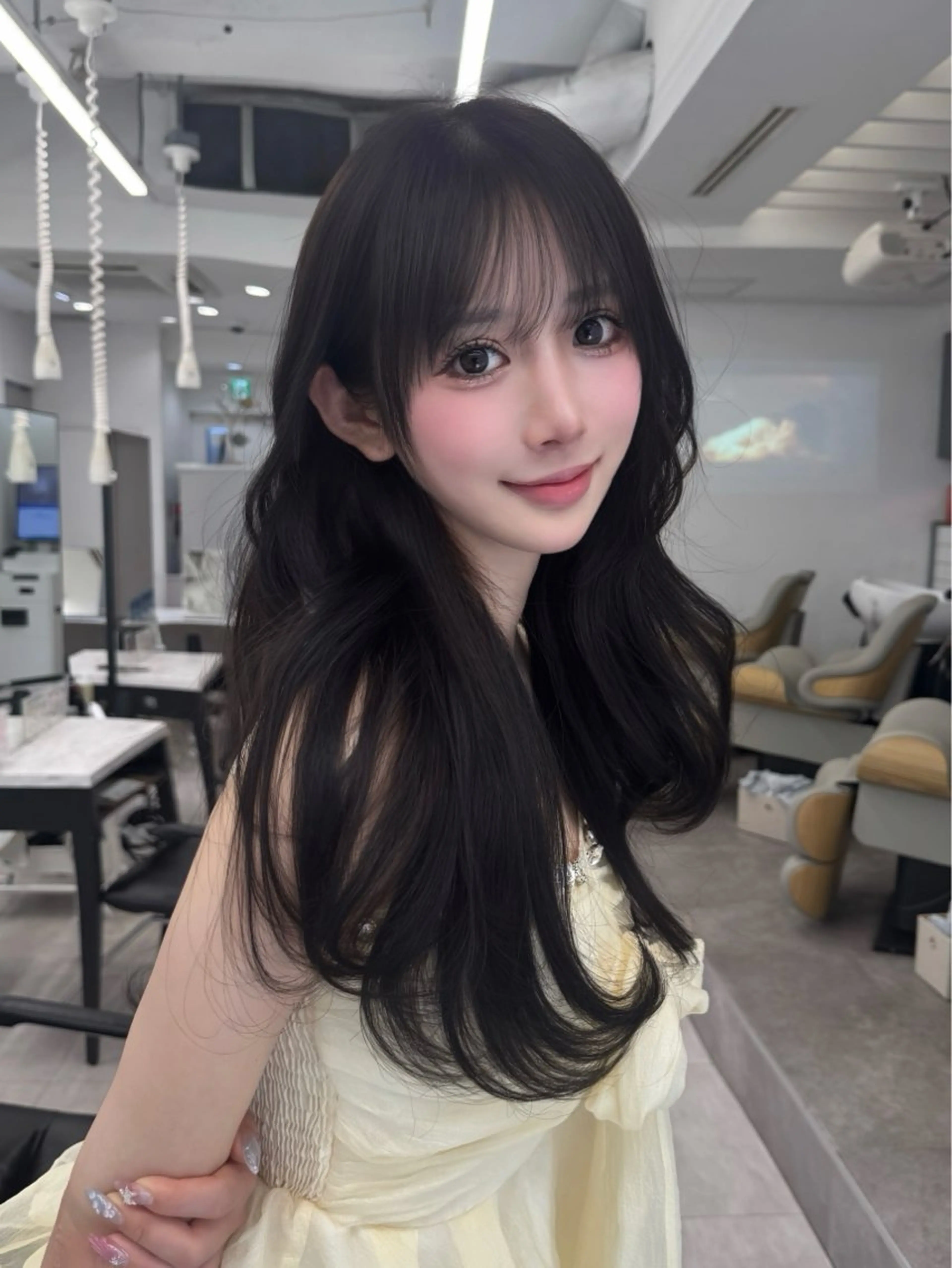 ロング カラー カット ヘアカラー 高島大登/顔周り /レイヤーカットのヘアスタイル